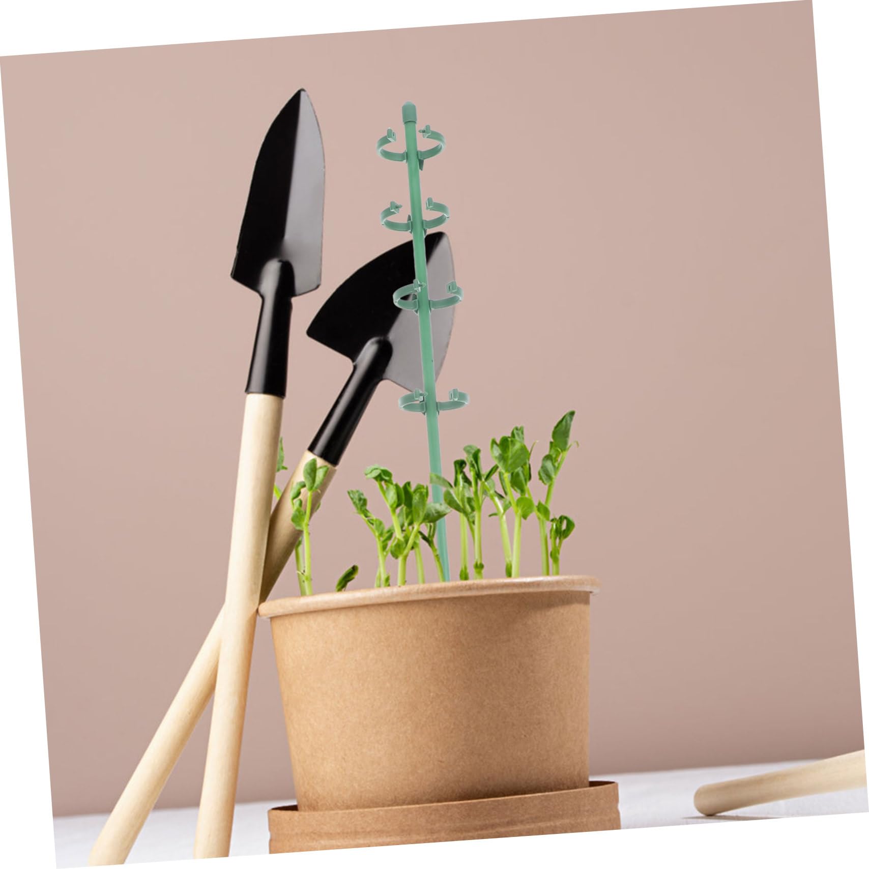 BESTonZON 5 Juegos Estacas de Jardín Soporte de Plantas Trepadoras Clips Ajustables Soporte Vegetales Resistente al Aire