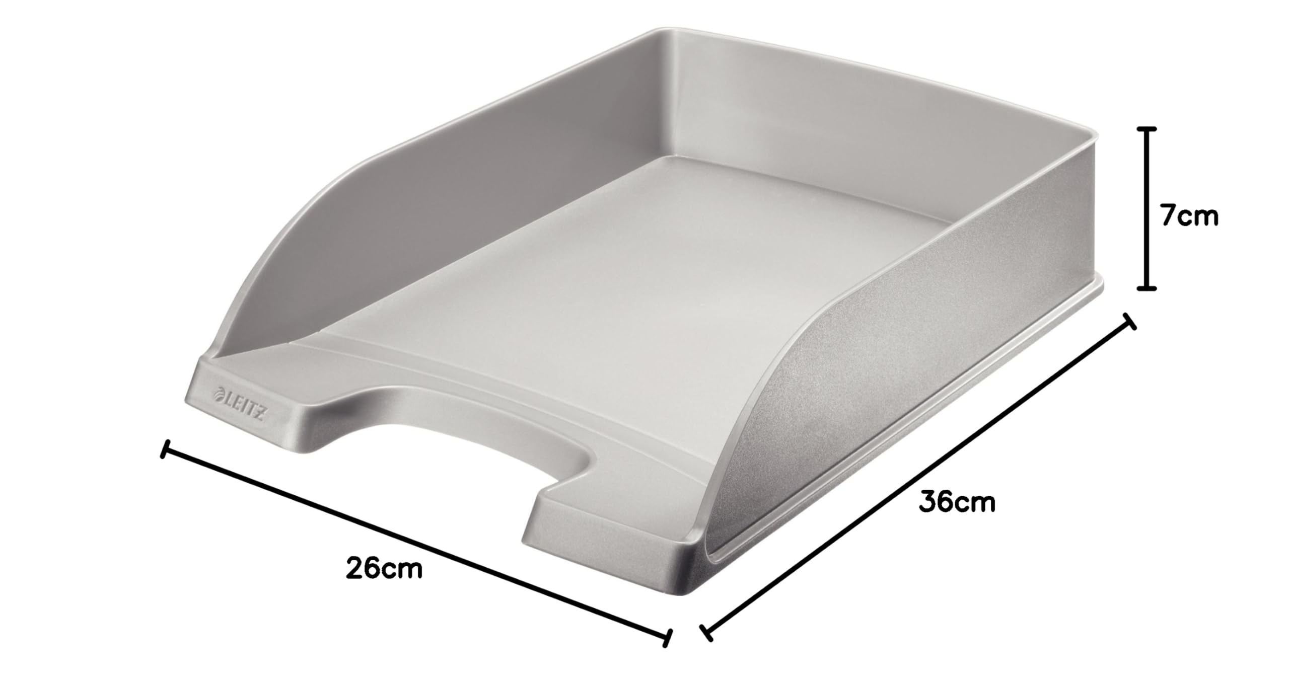 Leitz Plus Standard Briefkorb, A4 (‎Silber, 10 - Pack + Schildchen)