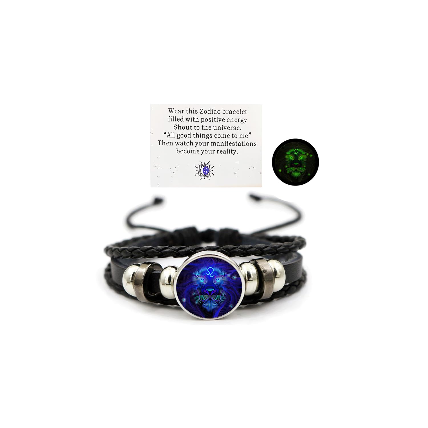 Zodiac Signs Spirit Bracelet Zodiac Bracelet for Women Men Adjustable 12 Constellation Bracelet Multilayer Zodiac Black Leather Bracelets Zodiac Sign Wrap Bracelet for Women Men Birthday Jewelry