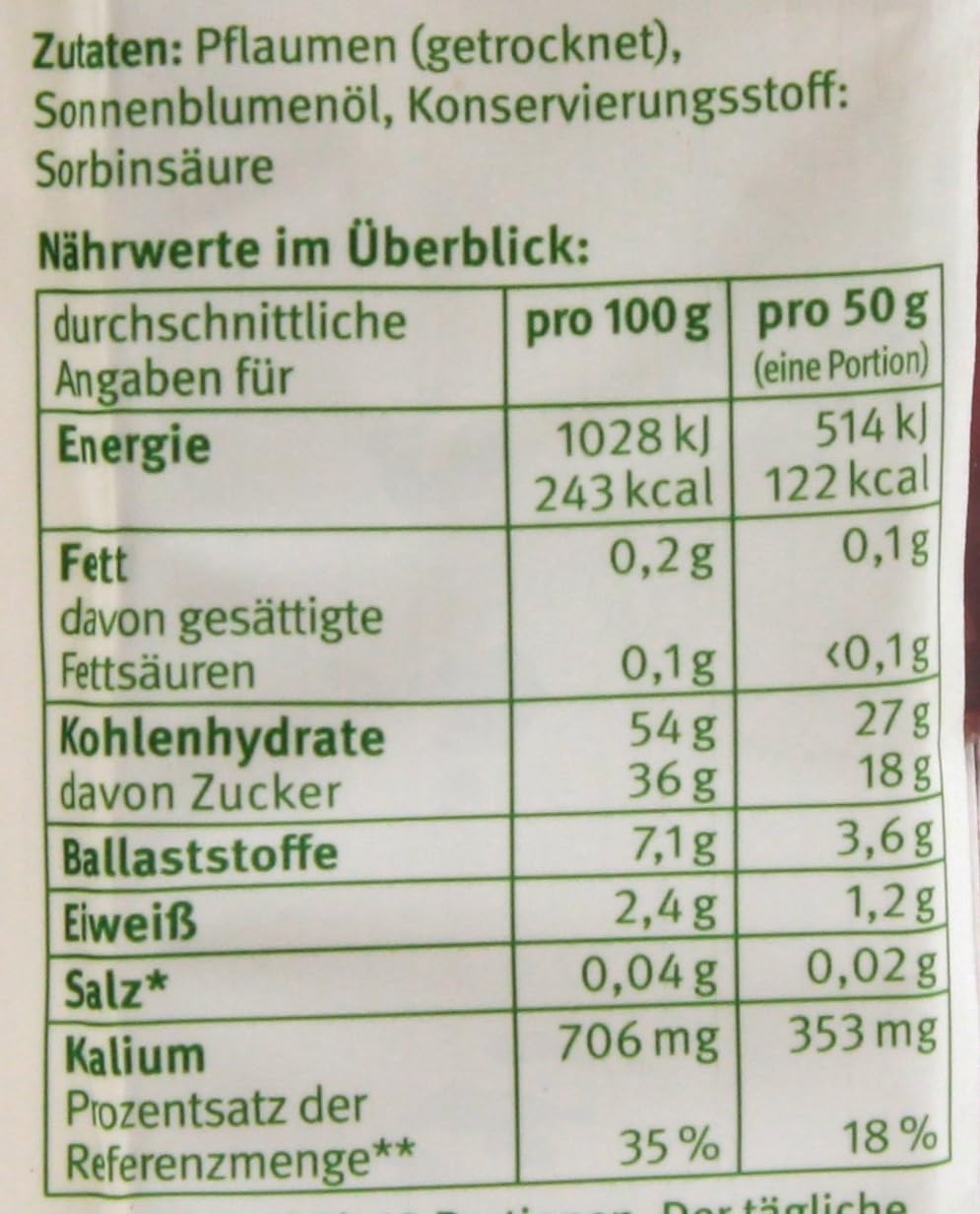 Kluth Pflaumen entsteint, 5er Pack (5 x 500g)