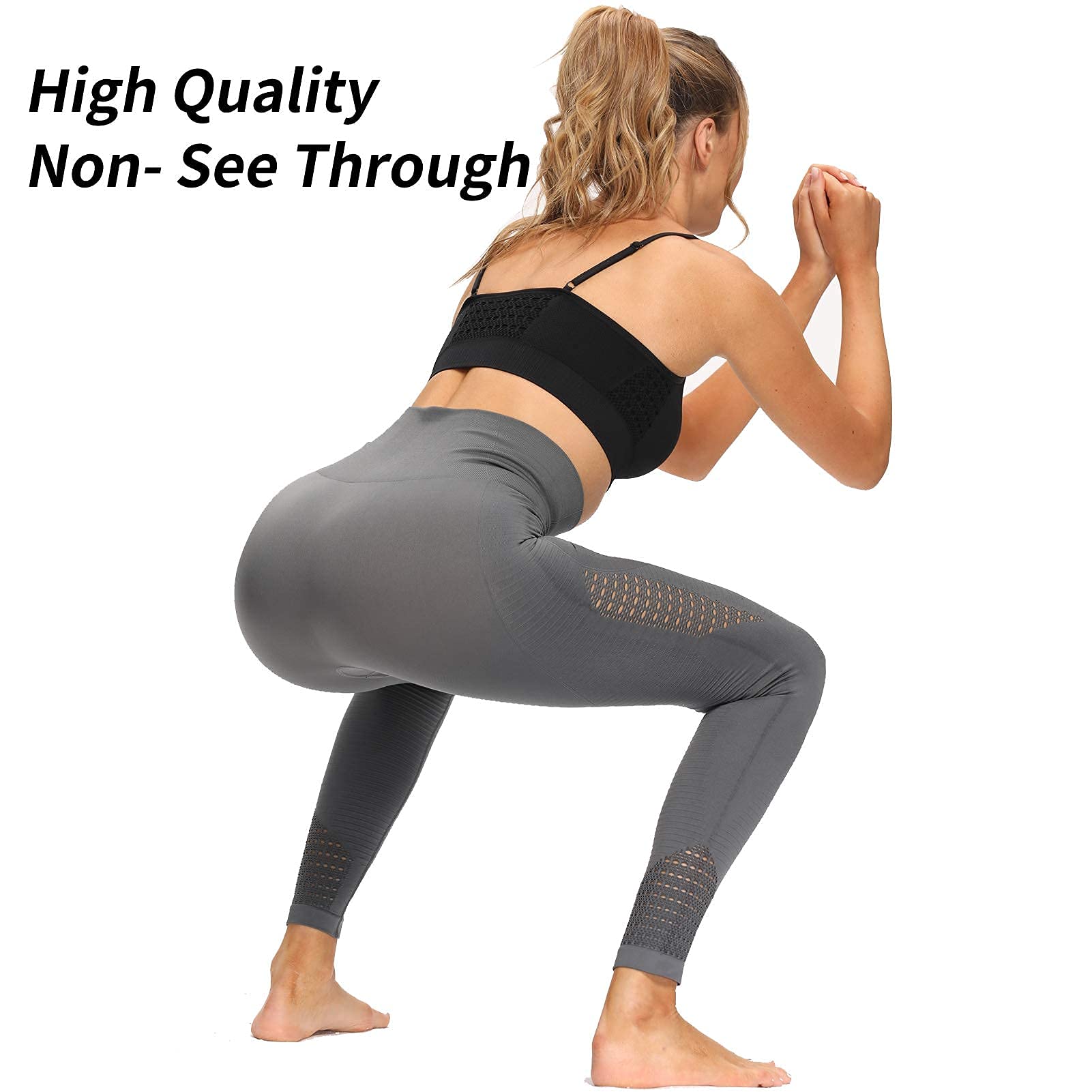 Eono Leggins Sportivi Donna Leggins Push Up Vita Alta Pantaloni Yoga