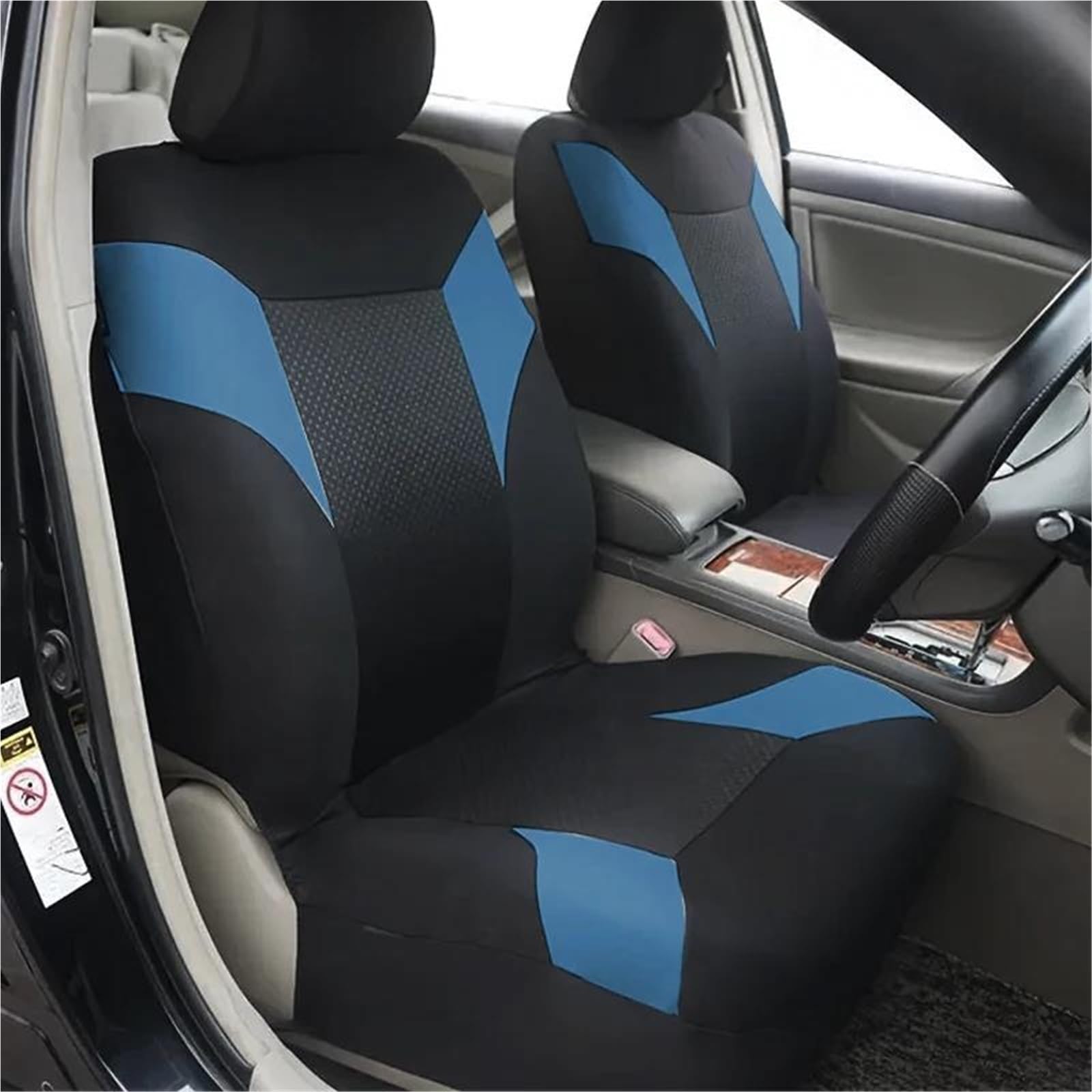 Sitzbezügesets Komplettset Aus Jacquard- Und Polyesterfaser-Autositzbezügen Universelle Größe Passend Die Meisten Autos SUVs LKWs Mit Bequemer Schaumstoffpolsterung Auto-Sitzbezüge