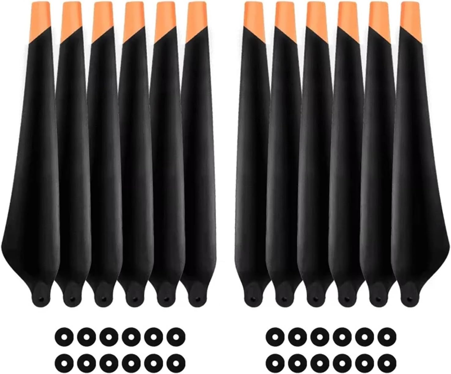 Compatible Agras T30 Propeller 3820 Folding Carbon Fiber Plastic Mix CW CCW Drone Blades Plant Accessories(6pcs CW and 6pcs CCW)