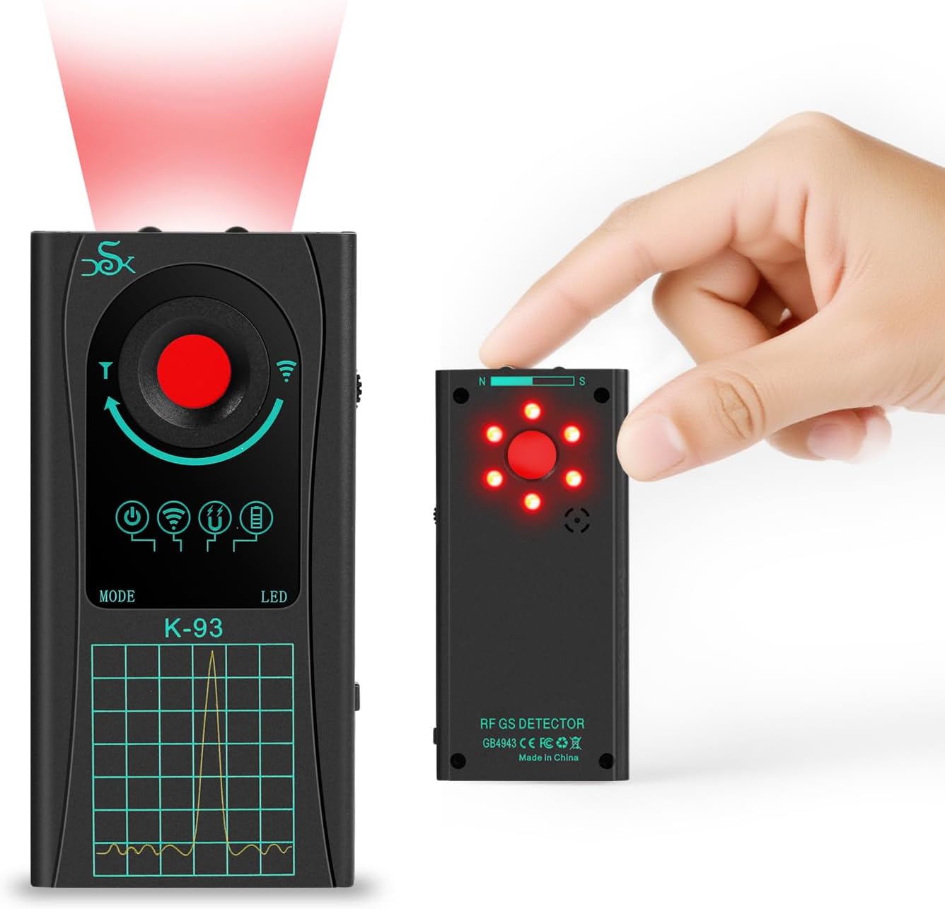 Hidden Spy Camera Detector, 2025 Upgraded GPS Tracker Detector, RF Signal & Bug Sweeper Detector, Smart Anti-Spy Device for Travel, Hotel, Bathroom & Car Security Hidden Spy Camera Detector, 2025 Upgraded GPS Tracker Detector, RF Signal & Bug Sweeper Detector, Smart Anti-Spy Device for Travel, Hotel, Bathroom & Car Security