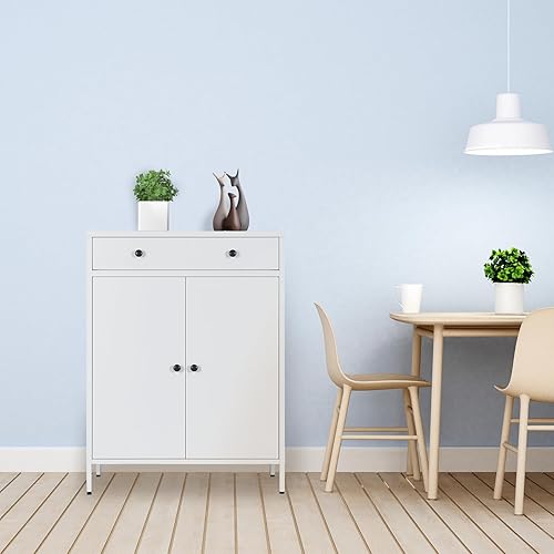 Miniatura 4 de BESFUR Metal Storage Cabinet 35" H,Metal Cabinet with Drawer and Adjustable Shelf for Home Office, Garage,Classroom, Apartment, Warehouse, Utility