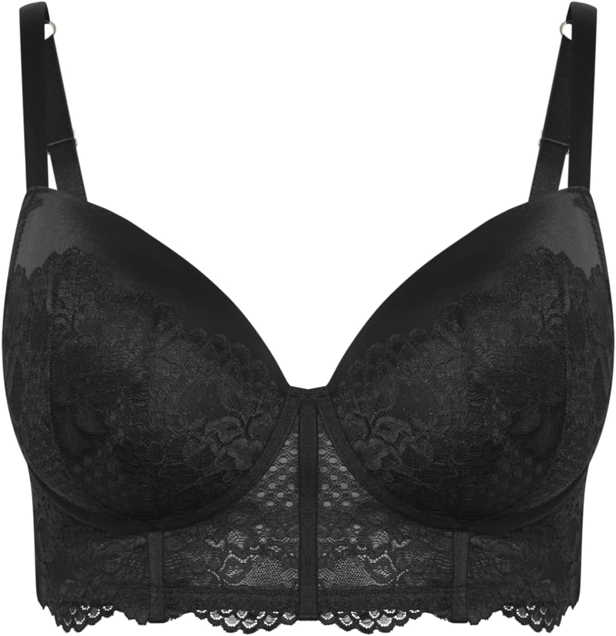 City Chic Plus Size Bra, Allure Demi Longline Bra - Image 3