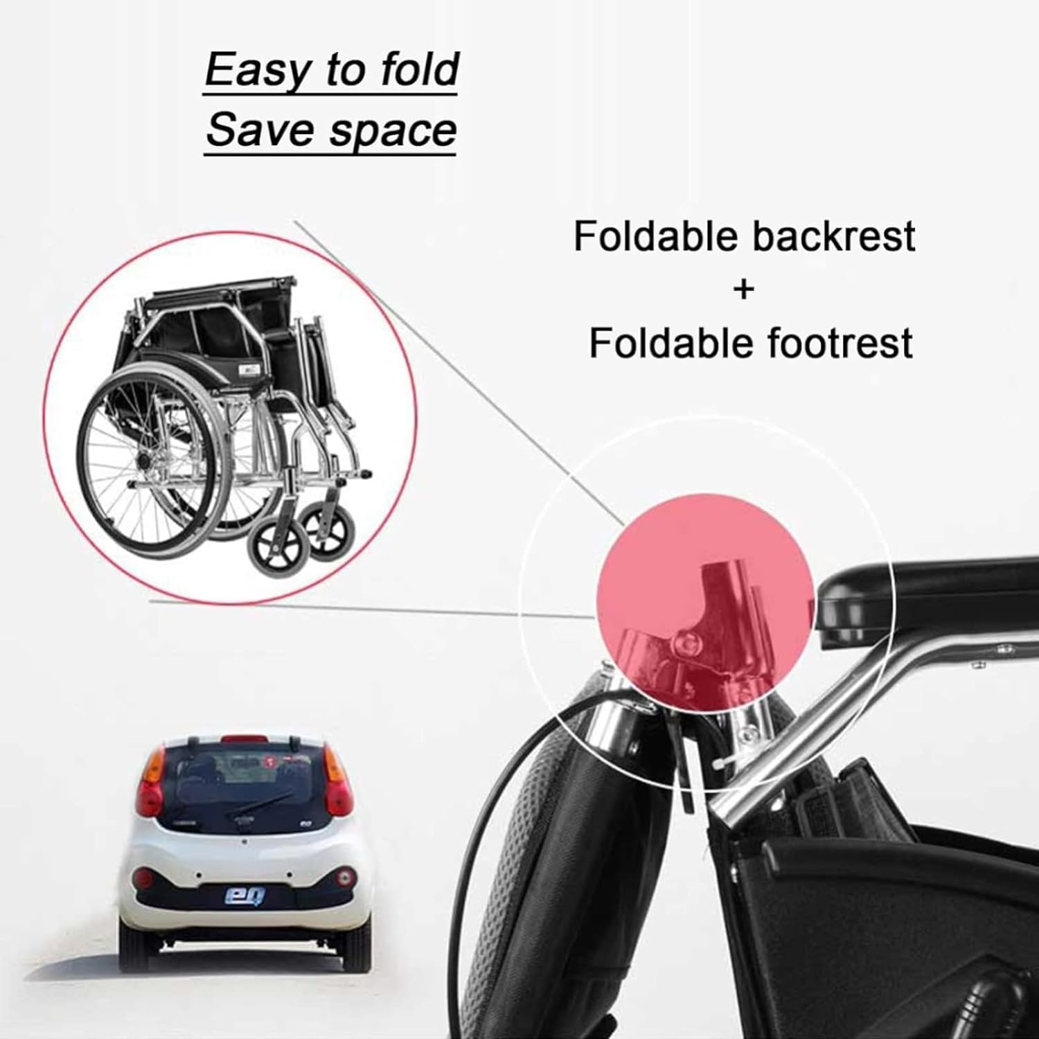 Silla de ruedas de aleación de aluminio ligera plegable transporte silla de ruedas autopropulsada silla de ruedas pedal ajustable silla de viaje para ancianos sillas de ruedas