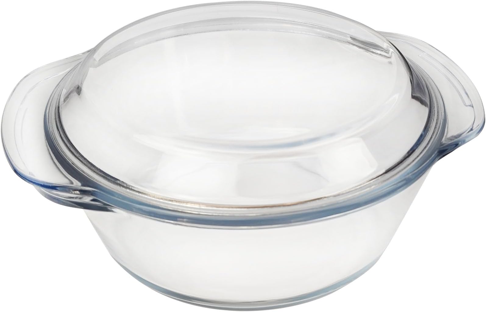 Small Glass Casserole Dish With Lid, 1.5L Microwavable Bowl, Easy Grab Baking Dish - Oven Safe