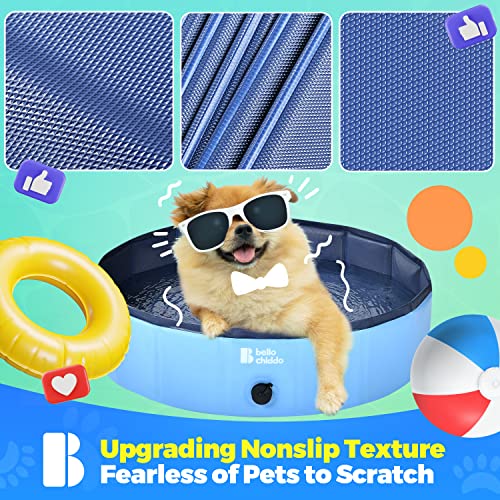 BELLOCHIDDO-Foldable-Dog-Pool-Hard-Plastic-Pool-for-Dogs-and-Kids-Non-slippery-Dog-Swimming-Pool-with-PP-Boards-Kiddie-Pool-for-Dogs-IndoorOutdoor-Pet-Bathing-Tub-with-Water-Drainage-395×12 BELLOCHIDDO Foldable Dog Pool Hard Plastic Pool for Dogs and Kids Non slippery Dog Swimming Pool with PP Boards Kiddie Pool for Dogs IndoorOutdoor Pet Bathing Tub with Water Drainage 395×12
