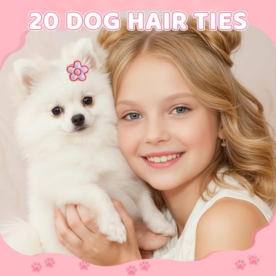 20pcs Petits Nœuds pour Poils de Chien avec Élastiques, Élastiques Nœud pour Chien Plusieurs Styles Dog Bow, Une Utilisation Quotidienne Pendant les Vacances, Accessoires de Toilettage pour animaux