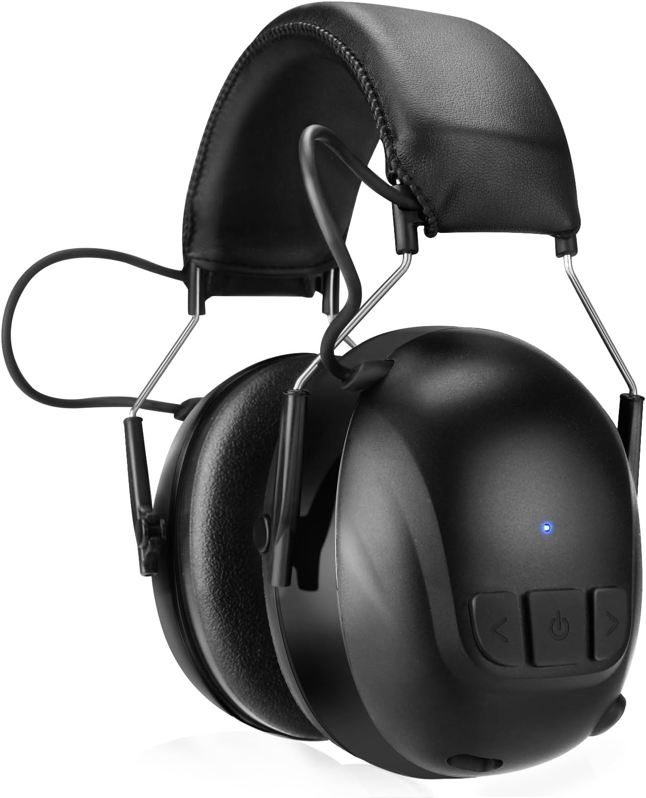Kalence Bluetooth 6.0 Hearing Protection with 120H Working Time, 30dB Safety Earmuffs, Rechargeable Ear Protection Headphones with Mic for Mowing, Workshops, Construction, Snowblowing, Black