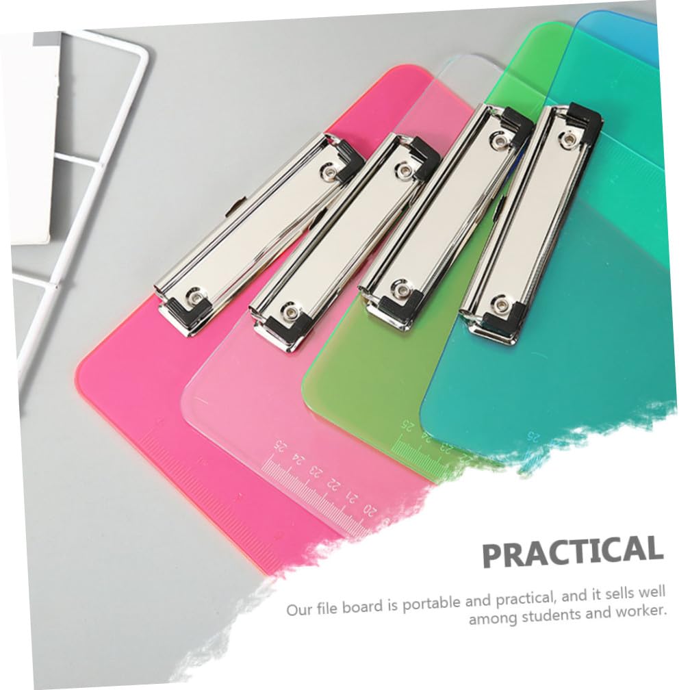 4piezas De Notas Carpeta Portapapeles De Colores y Oficina Clips Para Archivos