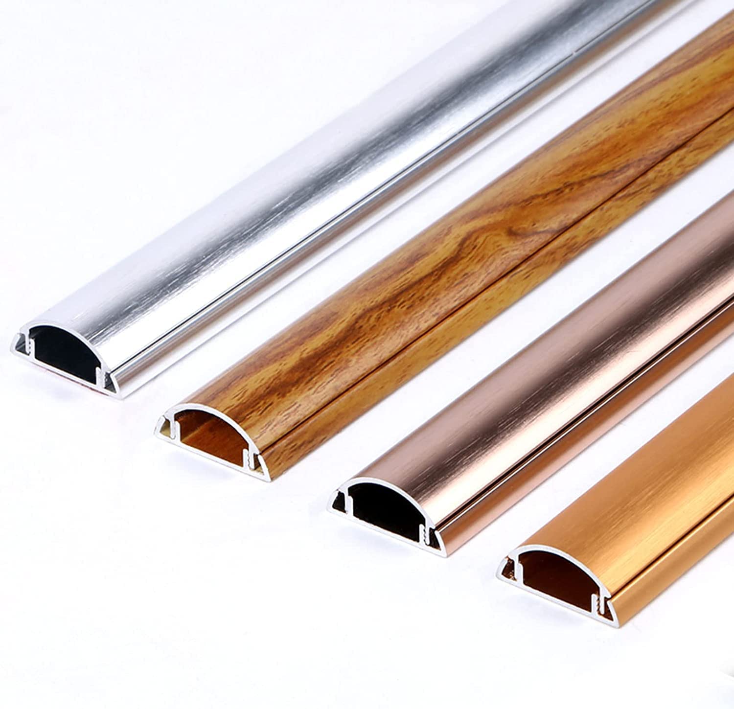 Goulottes Cache-câble De Sol En Alliage D'aluminium, Protecteur De Câble De Sol De 1 M, Protecteur De Câble De Sol, Canal De Câble Pour Protéger Les Fils Et Empêcher Le Câble De Trébucher(B,Number 2)