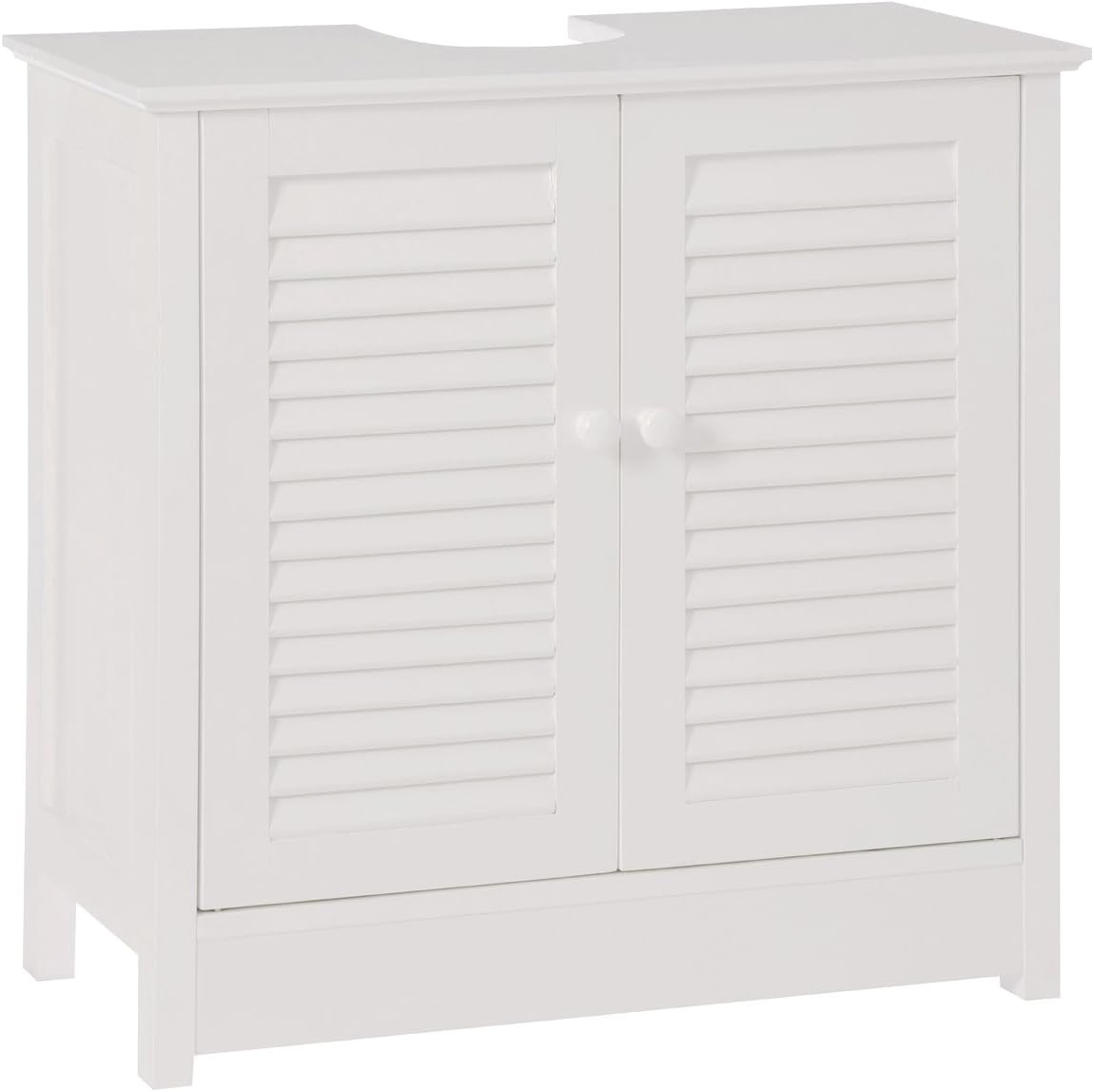 Amazon.com: Premier Housewares Bathroom Cabinet Under Sink Unit Double Shutter Doors Bathroom ...
