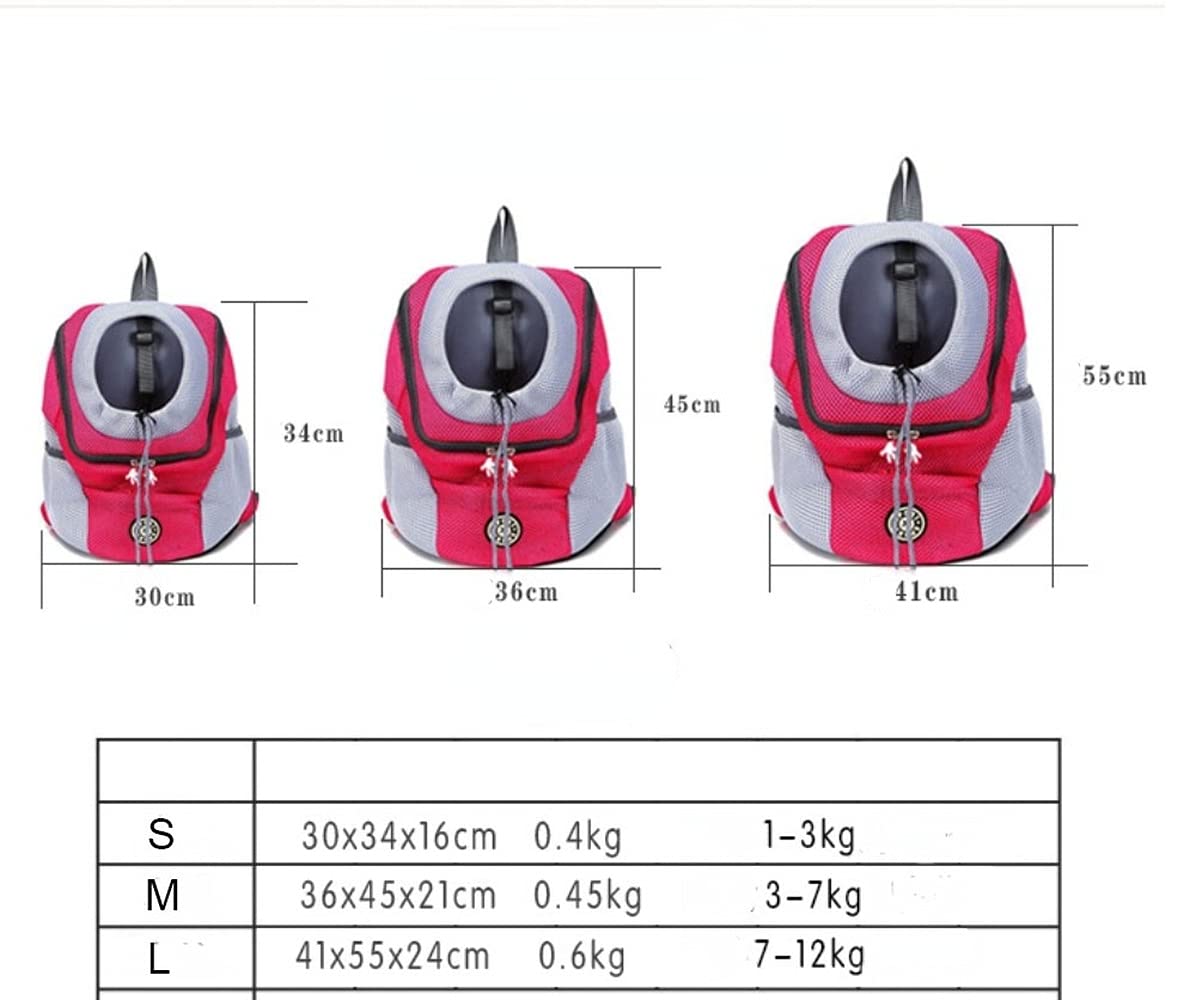Sac à Dos Pliable pour Chien de Voyage pour Animaux de Compagnie pour Chat Sacs à Dos de Transport pour Chiens Petit Transporteur (Noir, L)