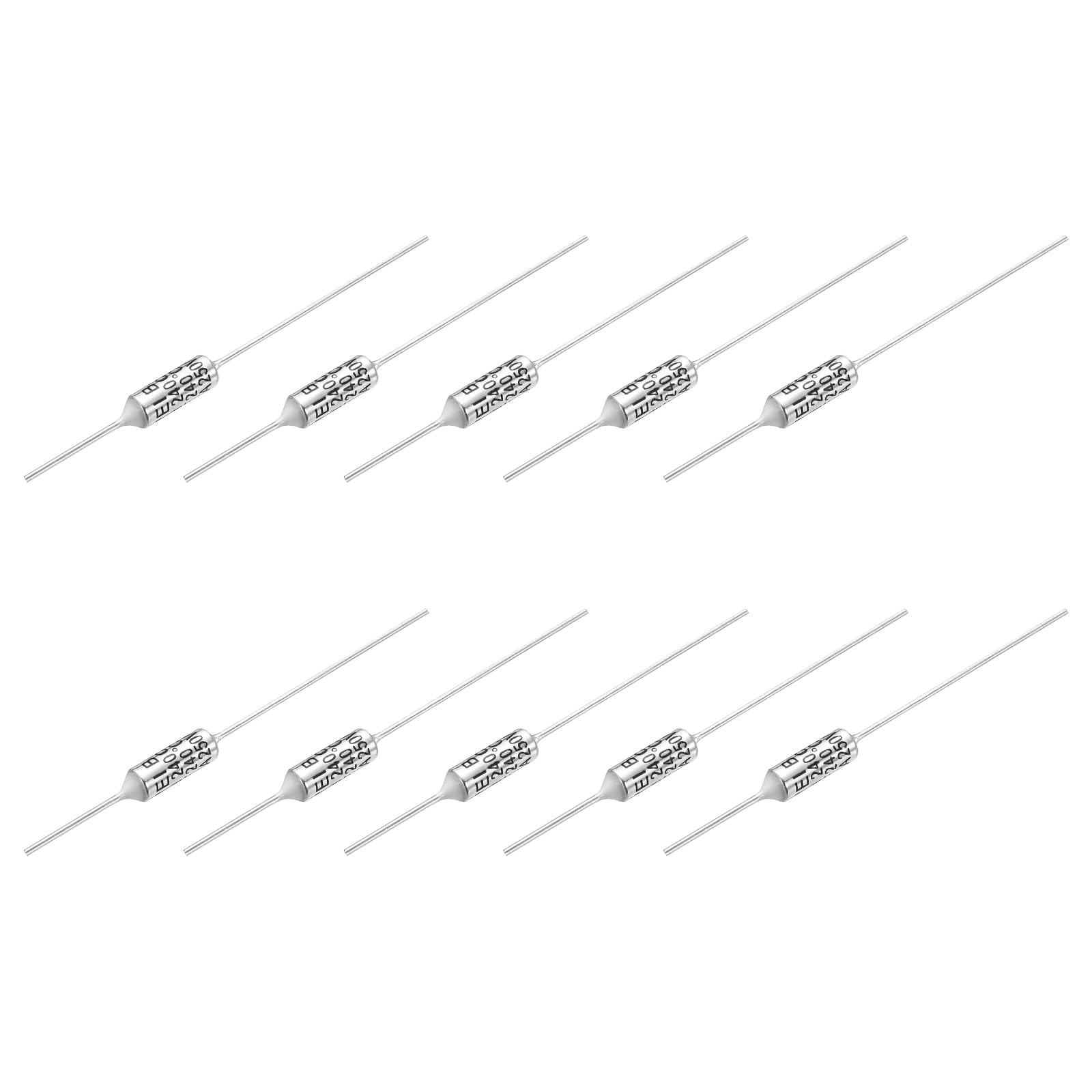 QUARKZMAN 10 Piezas Fusible Térmico de Temperatura de Metal RY240 240 °C 464 °F 15A 250V Fusible Térmico de Corte para Motor Transformador Electrodoméstico Industrial
