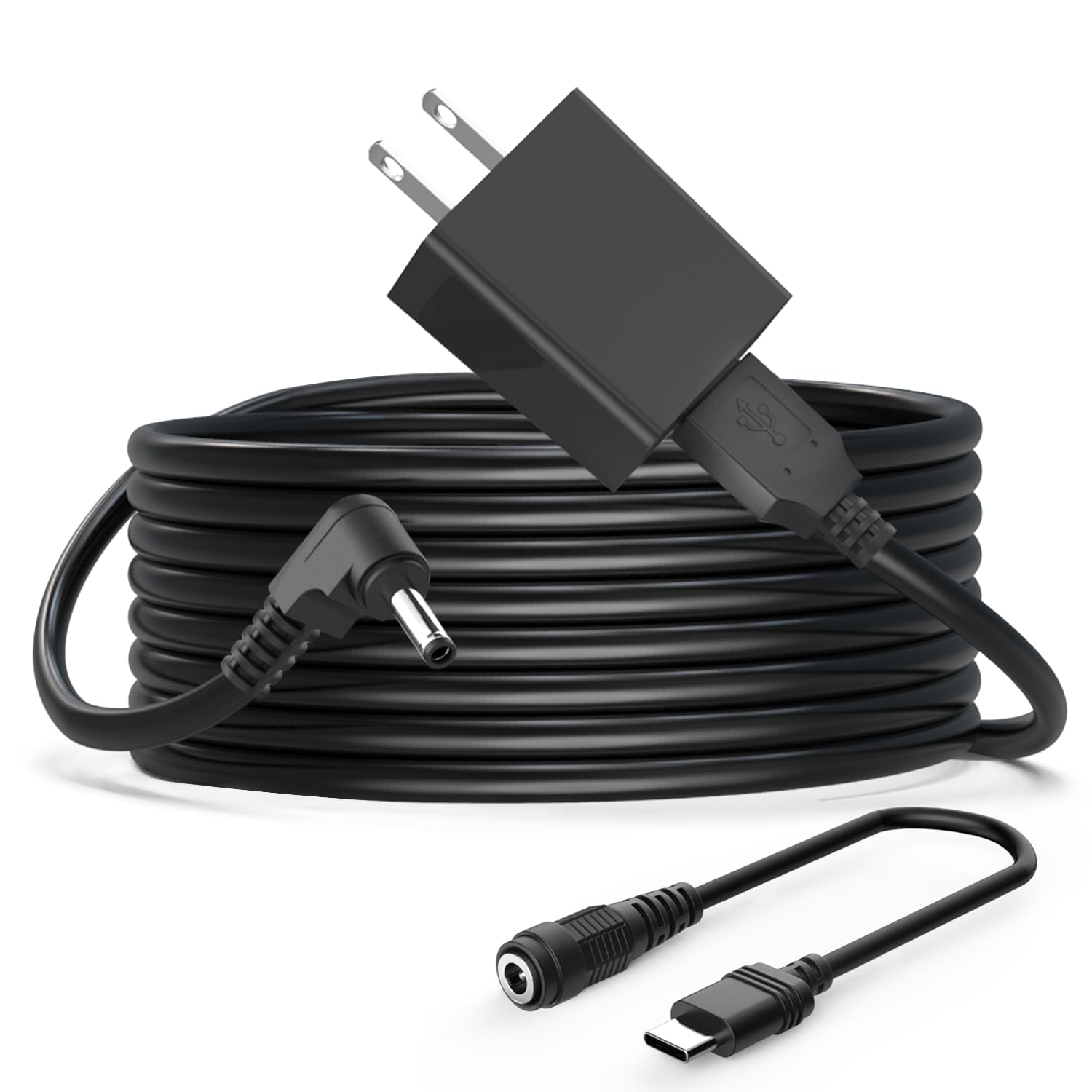Cordro 13.2FT Charger Cable Power Adapter Compatible with Ring Stick Up Cam Battery 3rd Gen/2nd Gen/Plug-in, Weatherproof Power Cord Continuously Charge Your Camera Indoor & Outdoor