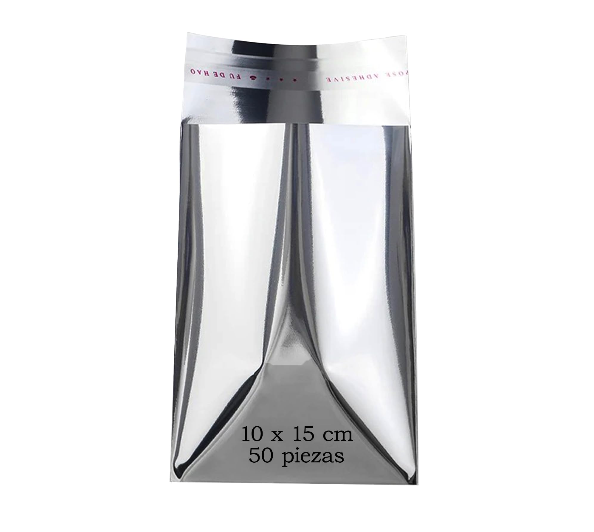 Buste metallizzate argento con chiusura autoadesiva 10x15 cm 50 pezzi per regalo ufficio inviti nozze