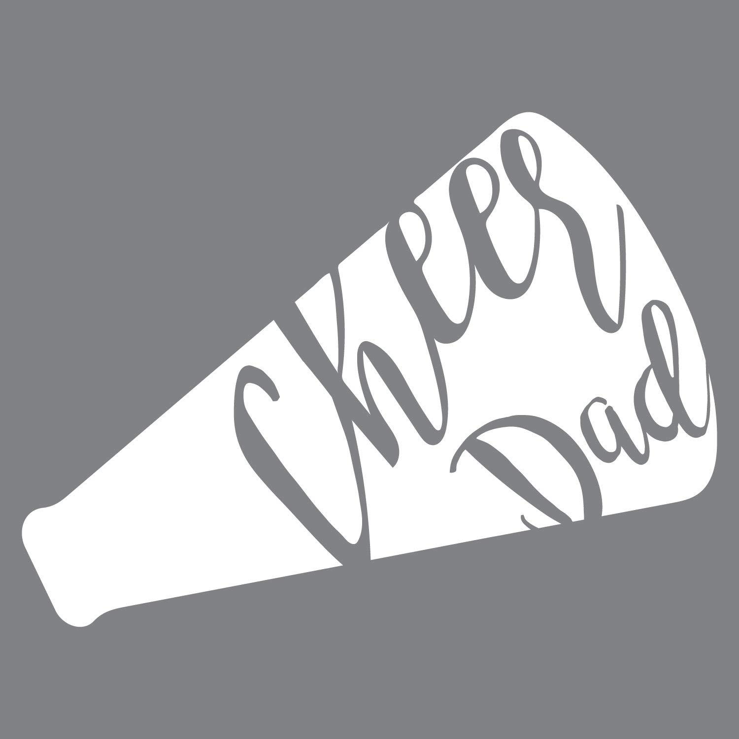 Cheer Dad Father Vinyl Decal Sticker Car Window Bumper Die Cut 5.5-Inches Premium Quality UV Resistant Laminate (5.5-Inches, White) JMM00281WHT5