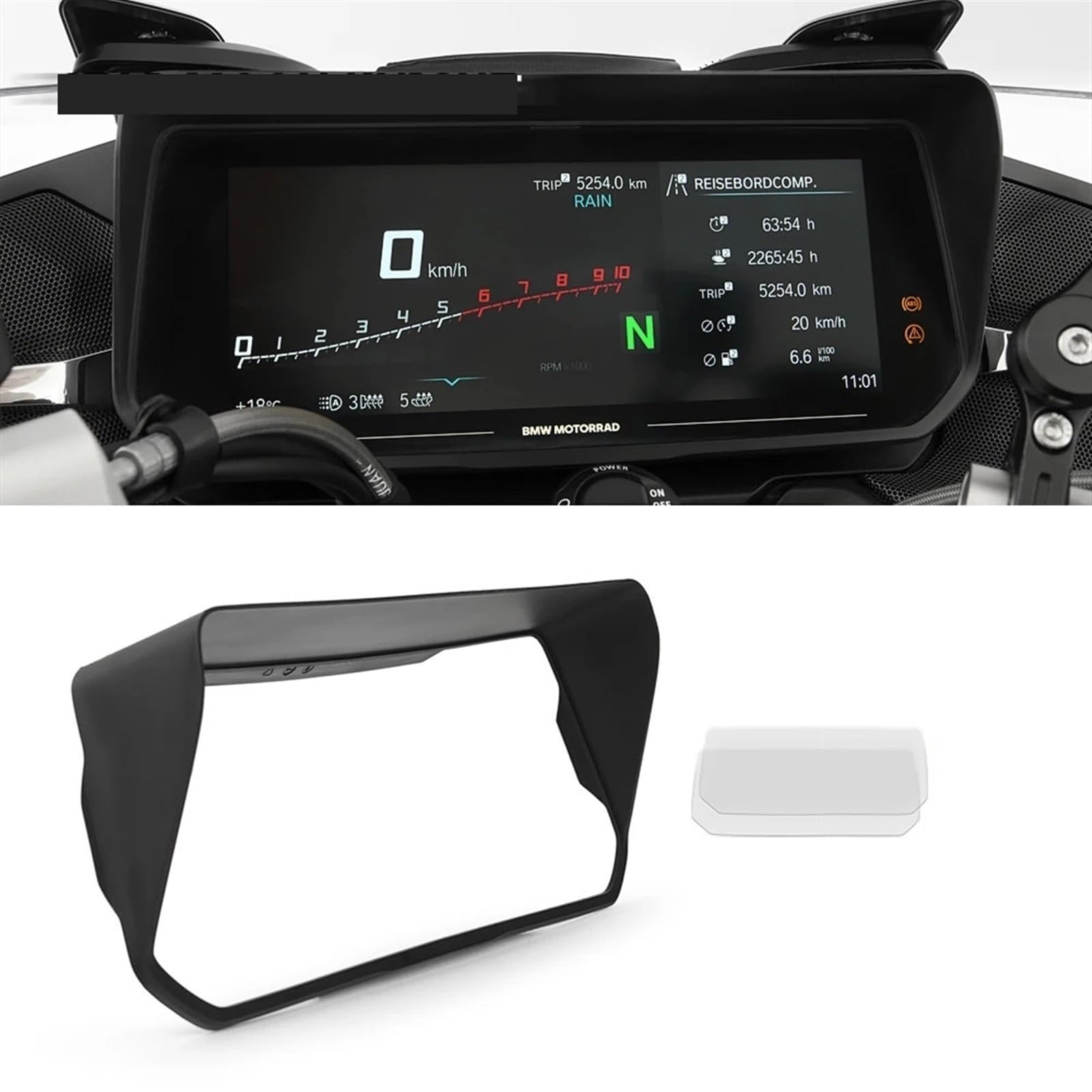 Pare-Soleil Compteur Moto Pour BMW K1600B GT GTL & R1250RT - Chapeau Instrument Protection UV