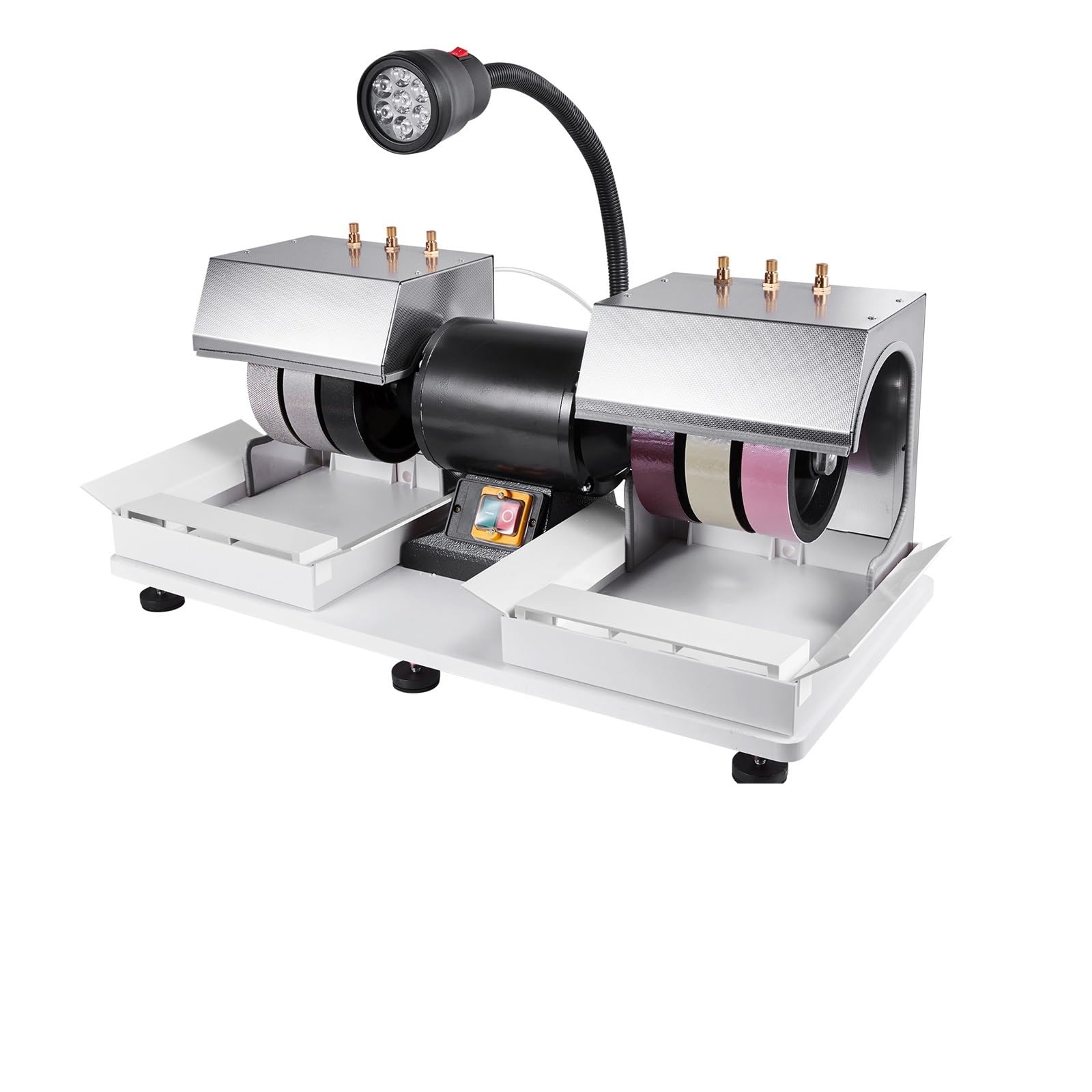 JVDDI Cabbing Machine 6" 2HP 1800rpm Efficient Lapidary Rock Grinder Polisher With Lamp & Water Pump For Gemstones Jade Stone