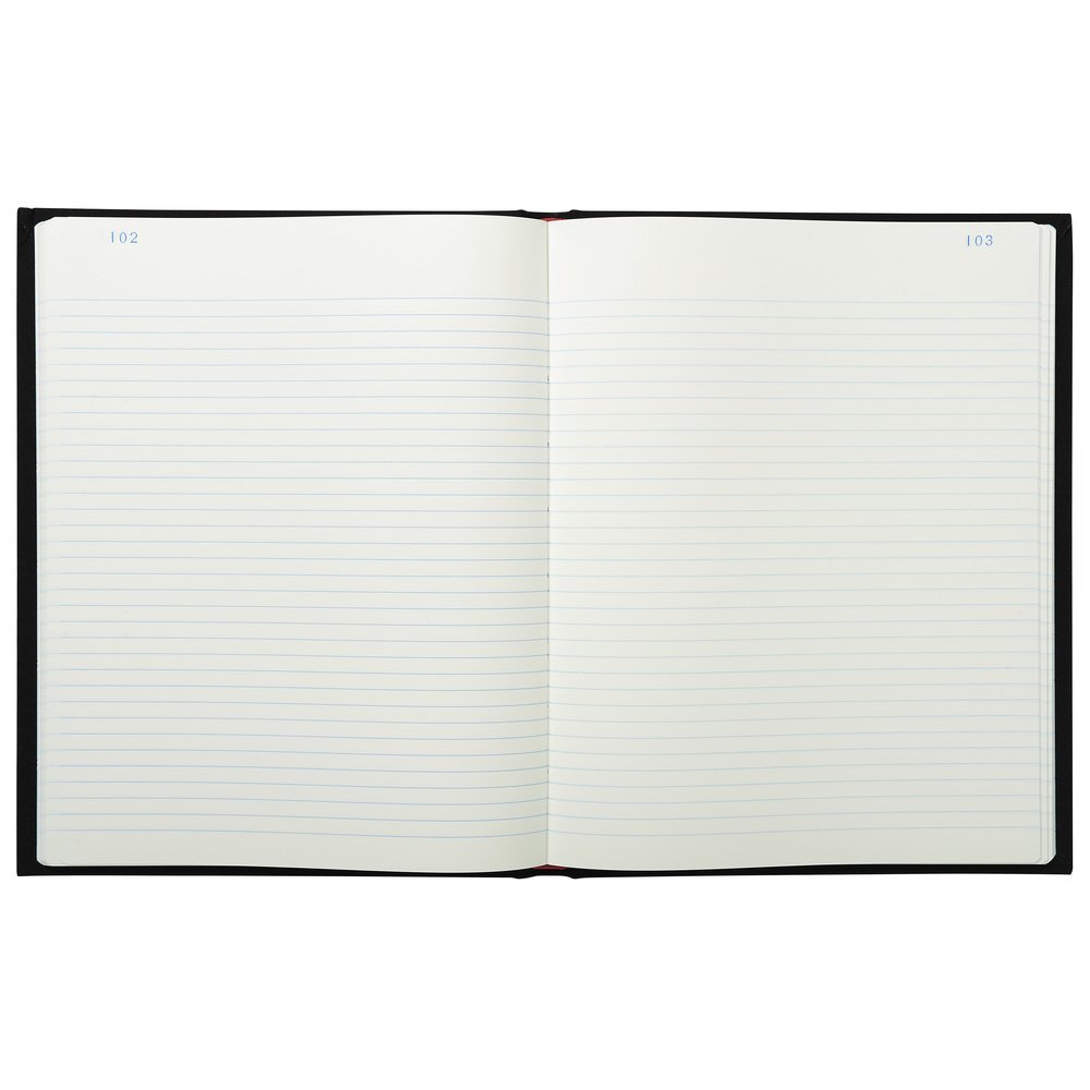 Exacompta - Réf. 6423E - 1 Registre ligné - 300 pages foliotées - papier intérieur 110 grammes - dimensions 320 x 250 mm - format vertical - couverture rigide en toile noire