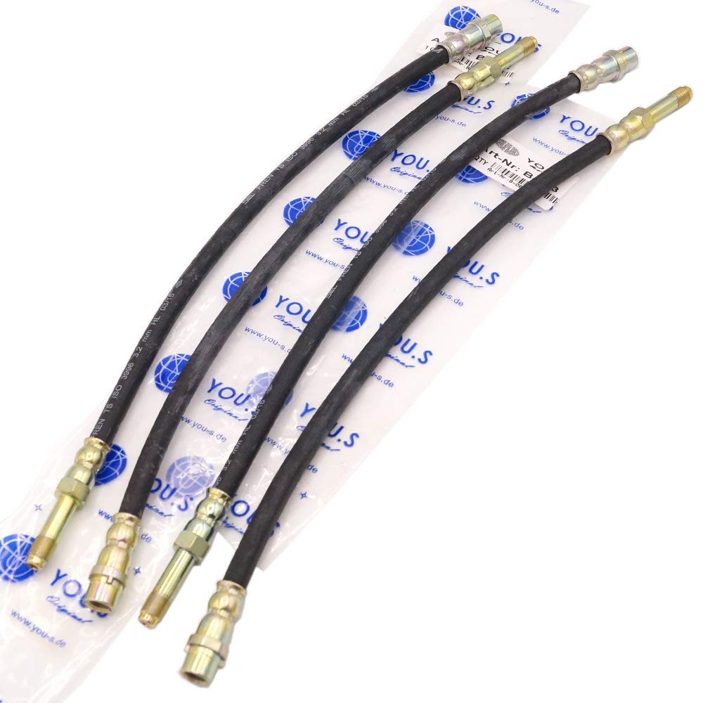 4 x YOU.S 1987476295 Brake Hose Set Length 415 mm Rear Front  