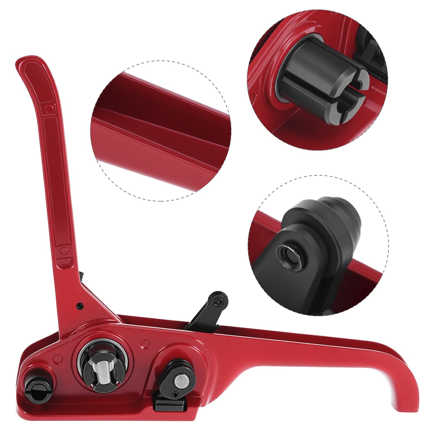 Kit di Utensili per Legatura ad Alta Resistenza per reggette in polietilene da 1/2" a 3/4", Include tenditore per reggette in polietilene, utensile per Fascette sigillanti e 200 sigilli.