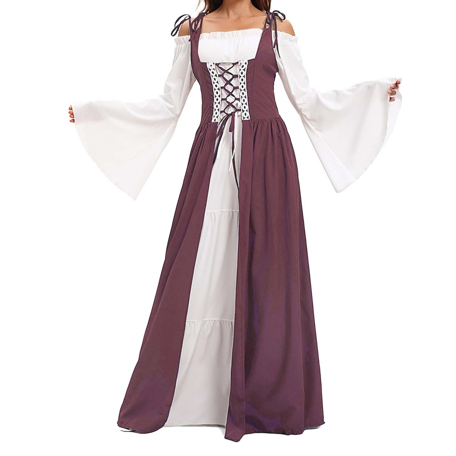 Generico Abito Medievale Donna Corsetto Halloween Elegante