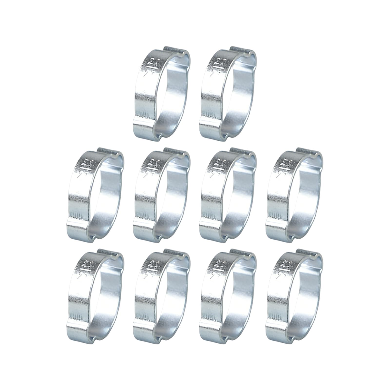 Elnwnnkc E 10Pcs 304 Steel Doubl Eared Hos Clamps Doubl Ear Clamps Suitabl For Water Oil & Pip Connection Strong Clamp