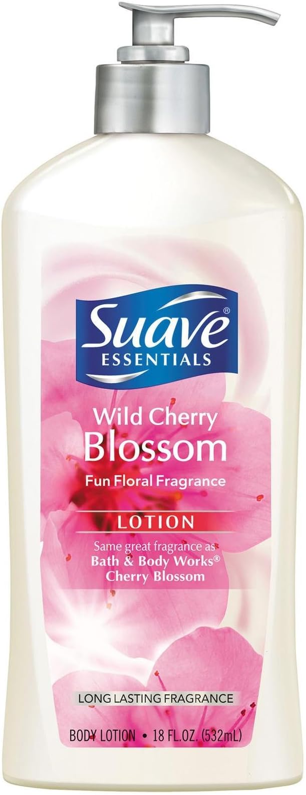 Suave Essentials Body Lotion, Wild Cherry Blossom 18 oz