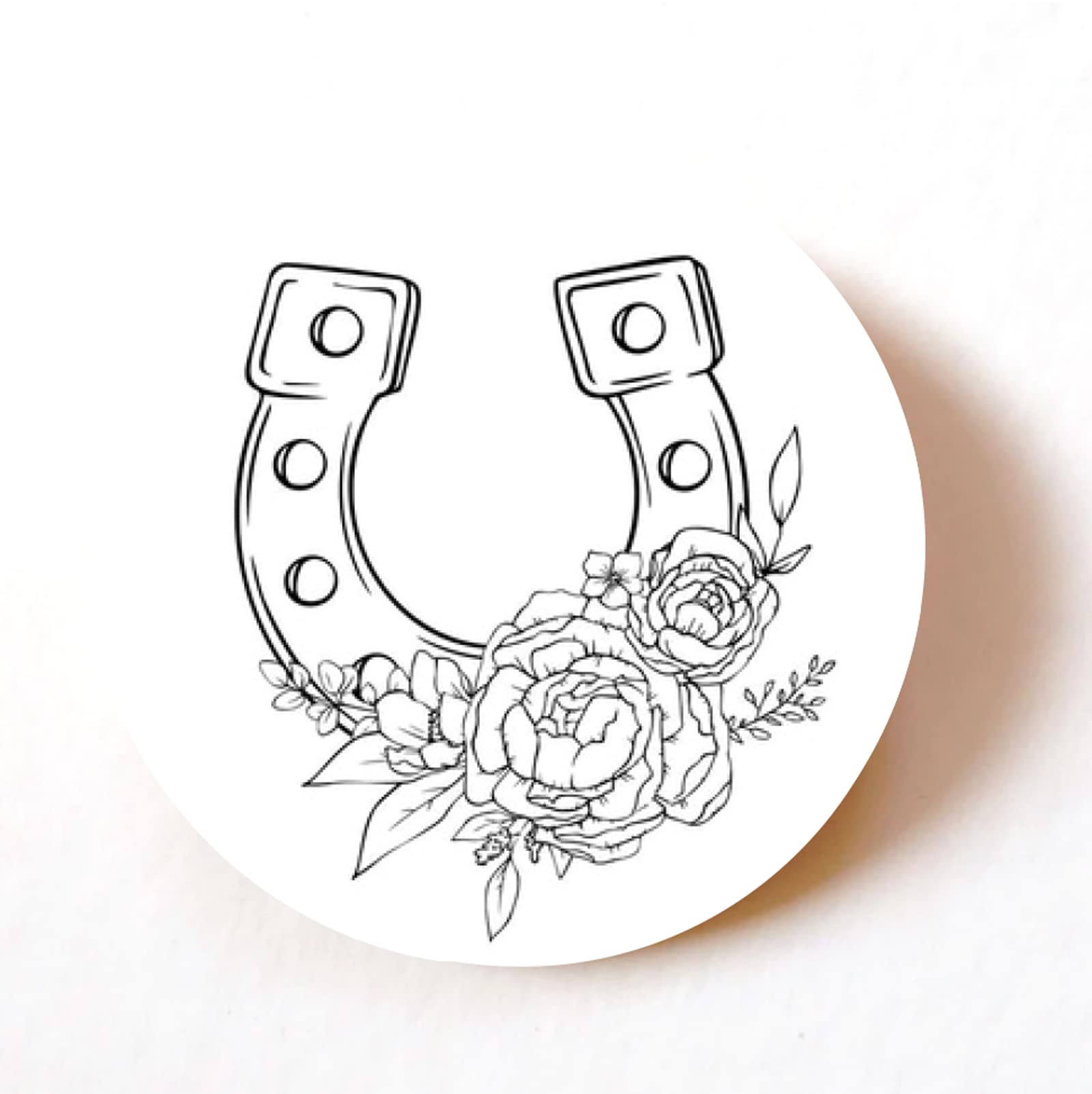 stika.co Pack of 24, 72, 240 Sketched Lucky Horseshoe Stickers, Paper Labels, Crafts Stickers (72)"
