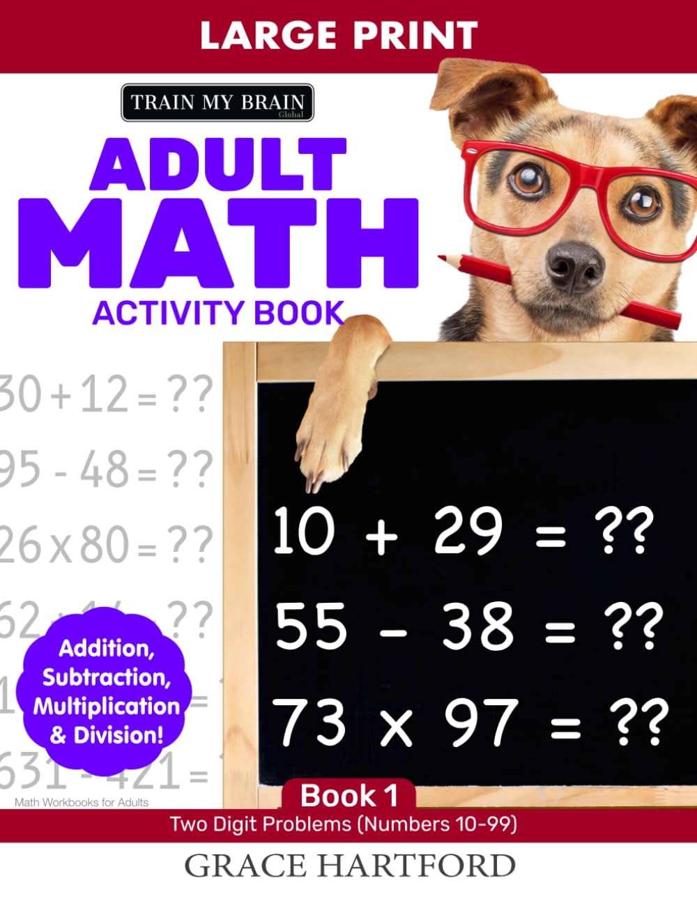 Adult Math Activity Book: Large Print (Math Workbooks for Adults)