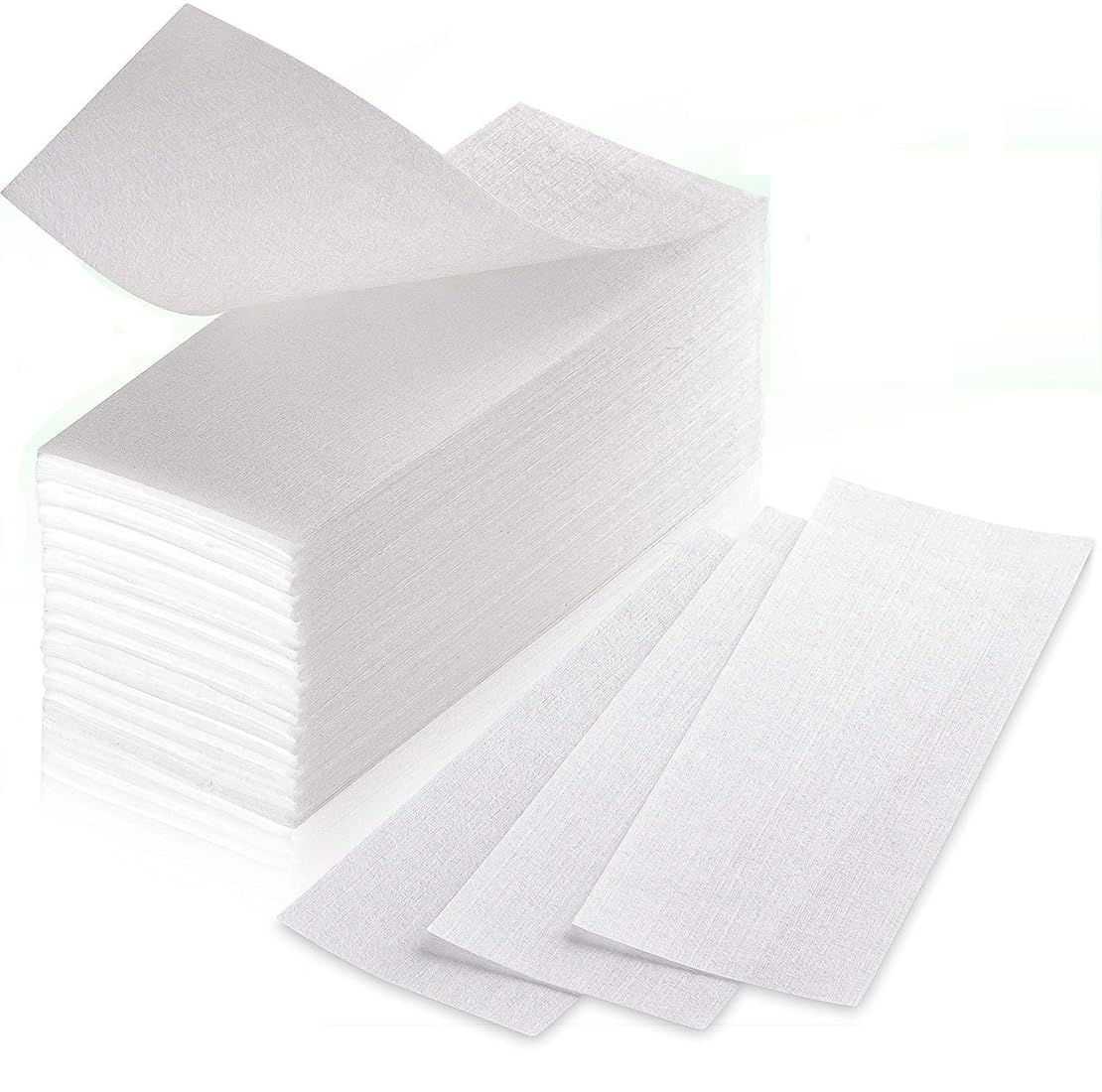 Wax Strips for Women for Waxing 150 Pcs | Large Non Woven Hair Removal Plain Strips - White wax Patti-image-13
