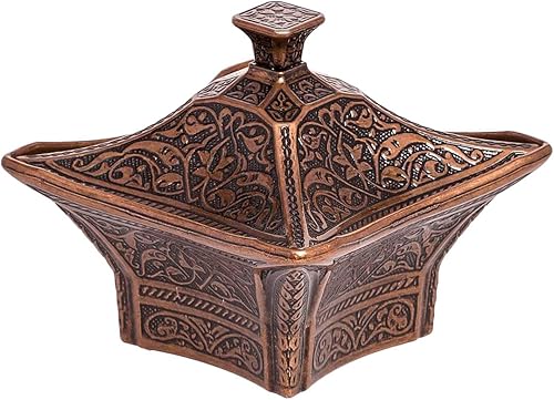 Alisveristime Cuenco de latón recubierto hecho a mano para azúcar, chocolate, caramelo con tapa, recipiente para azúcar, plato de azúcar con tapa,