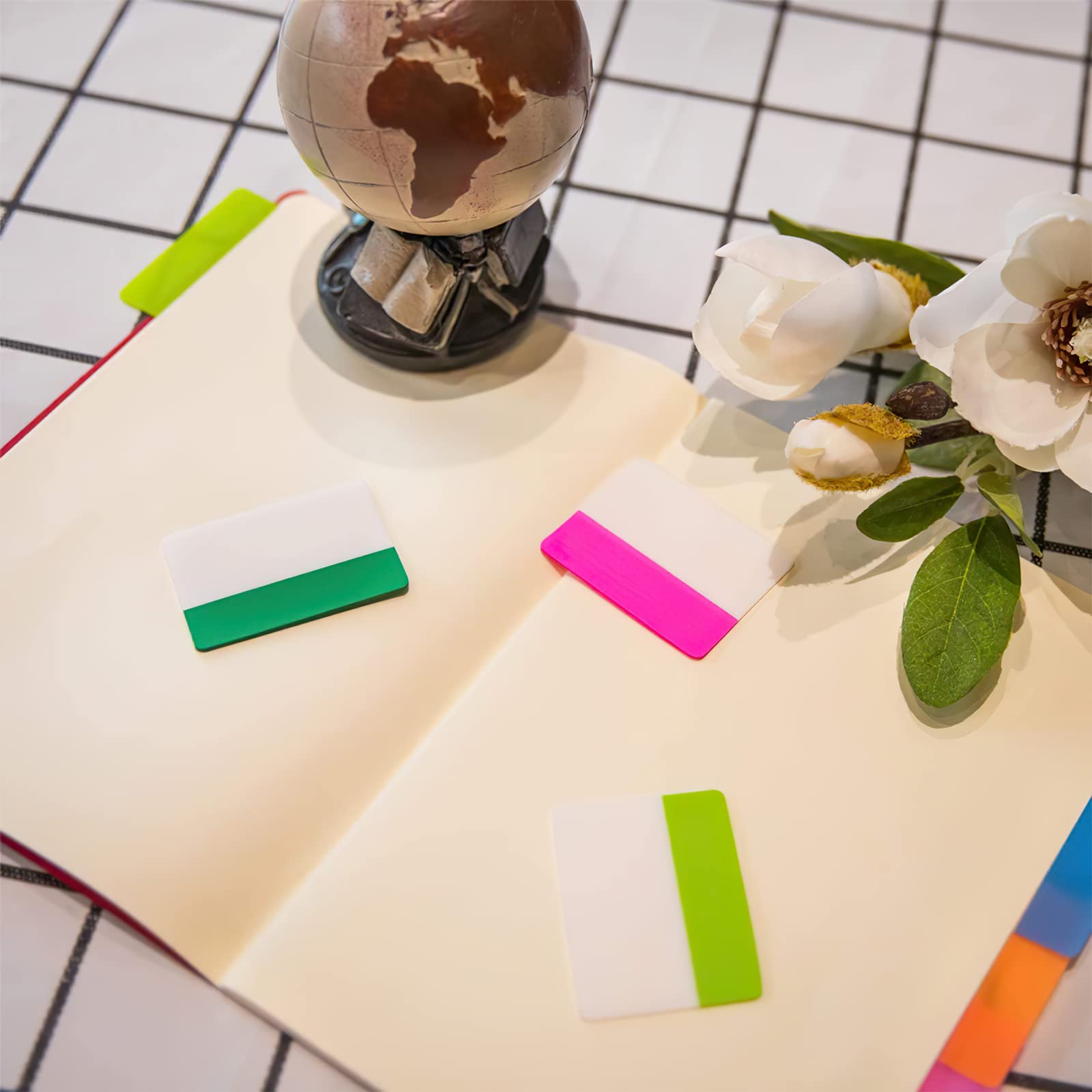 OWLKELA 480 sztuk Sticky Notes, Banner Samoprzylepne Etykiety Notatki samoprzylepne do oznaczania stron i wyróżniania Pisanie Repostable | Repozycjonowalne zakładki do dokumentów, książek, papieru, zeszytów, biura, szkoły, organizacji