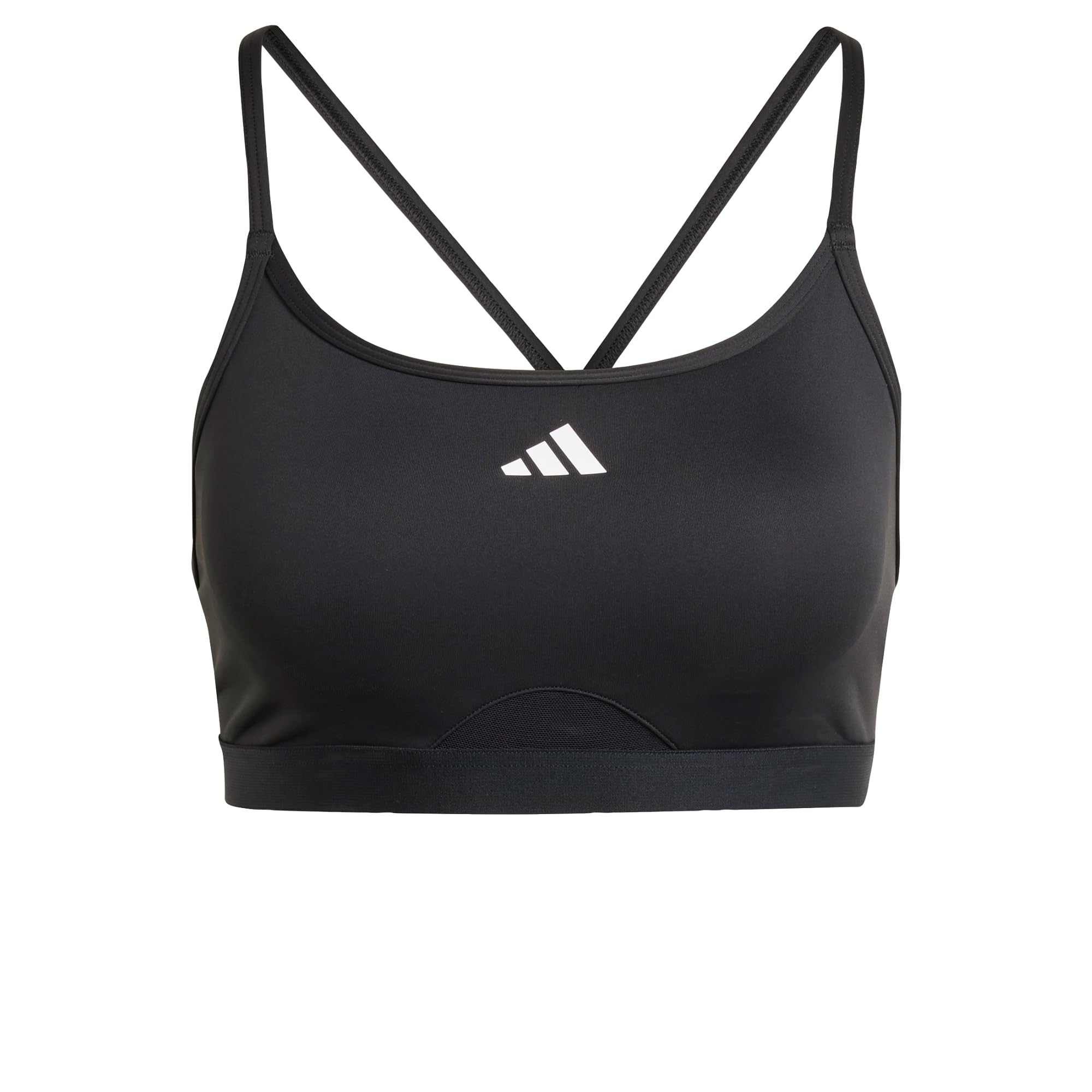 adidas Women's AeroReact Training 3Stripes Bra, Black, XS