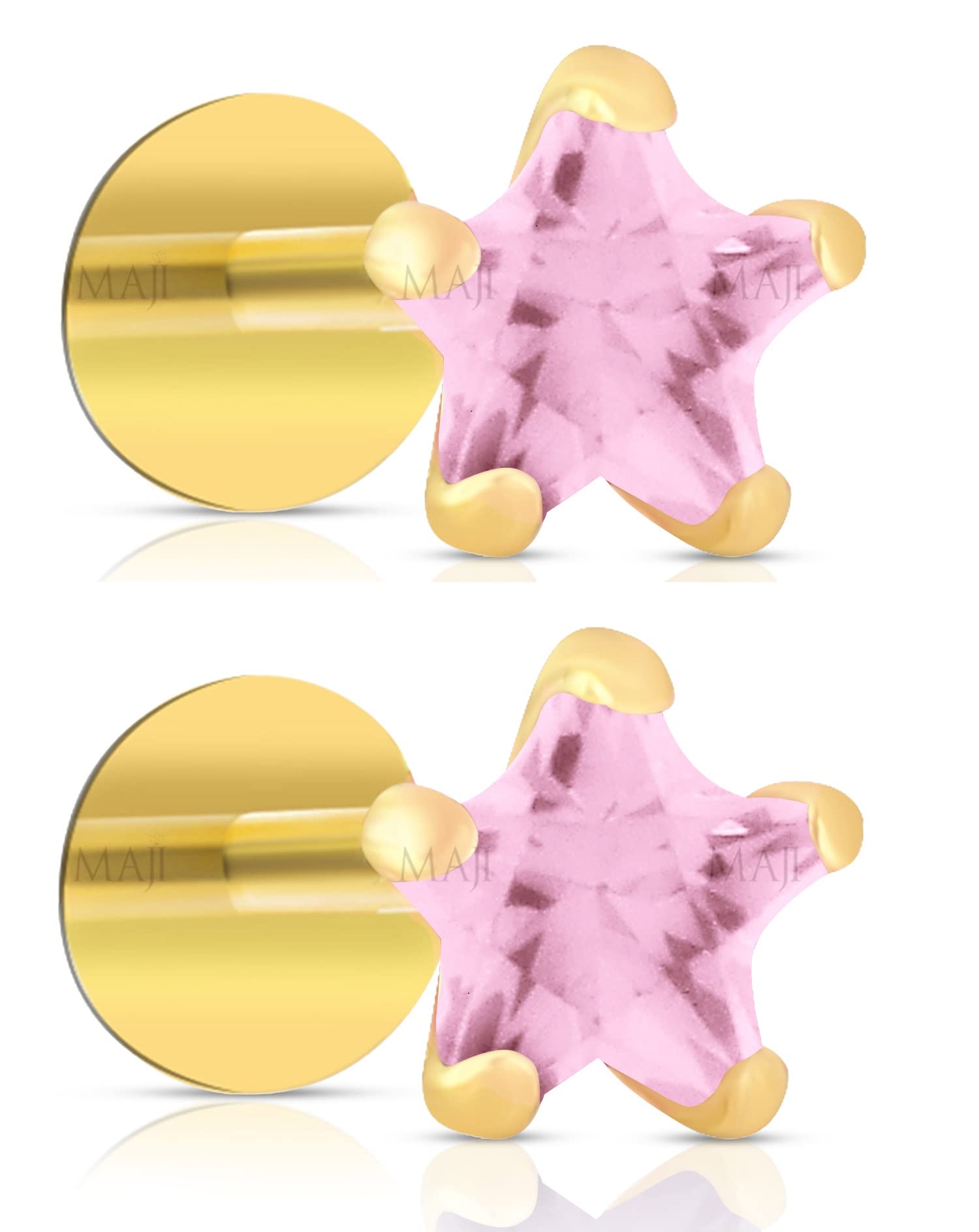 See full amazon price history chart for MAJI by GEHLOT Combo Star Shape Diamond | Pure Gold | Piercing Pair Nose Pins Studs/Earring For Women And Girl - 2 unit (Pink) MAJI by GEHLOT Combo Star Shape Diamond | Pure Gold | Piercing Pair Nose Pins Studs/Earring For Women And Girl - 2 unit (Pink) (B0B395KS1D) Amazon Price History, Amazon Price Tracker