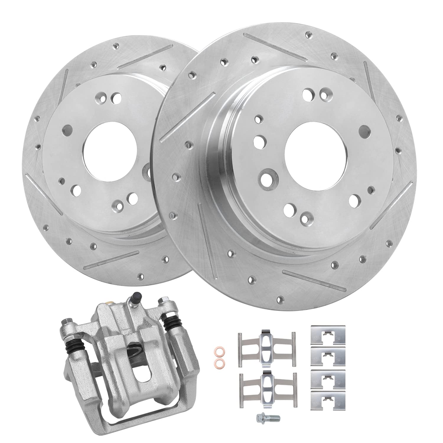 Detroit Axle - 3PC Rear Brake Kit For Acura TL Honda Element