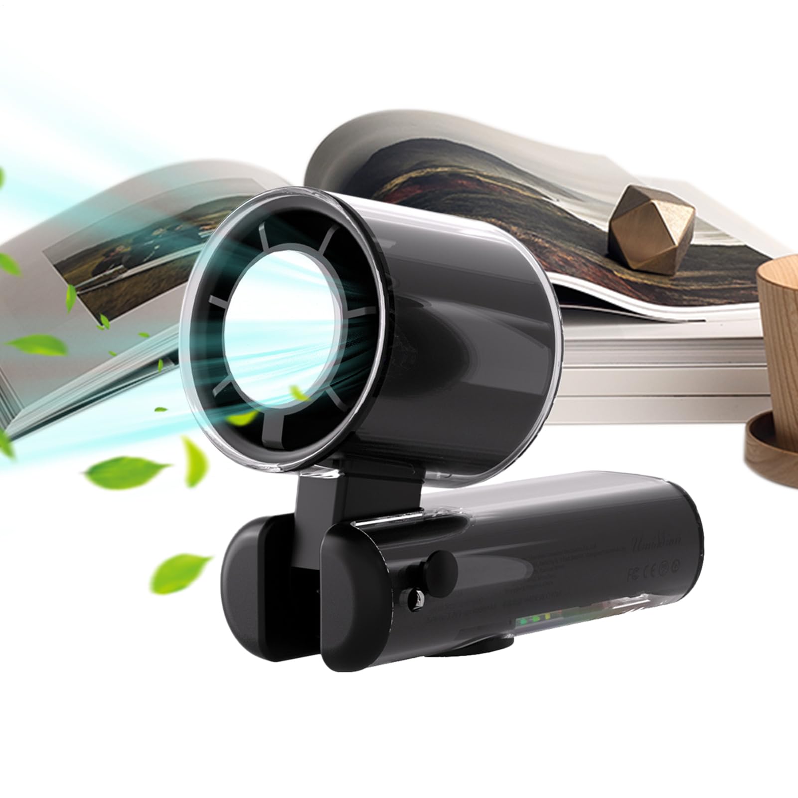 Ventilador de mano plegable con luces ambientales, ideal para jóvenes en verano