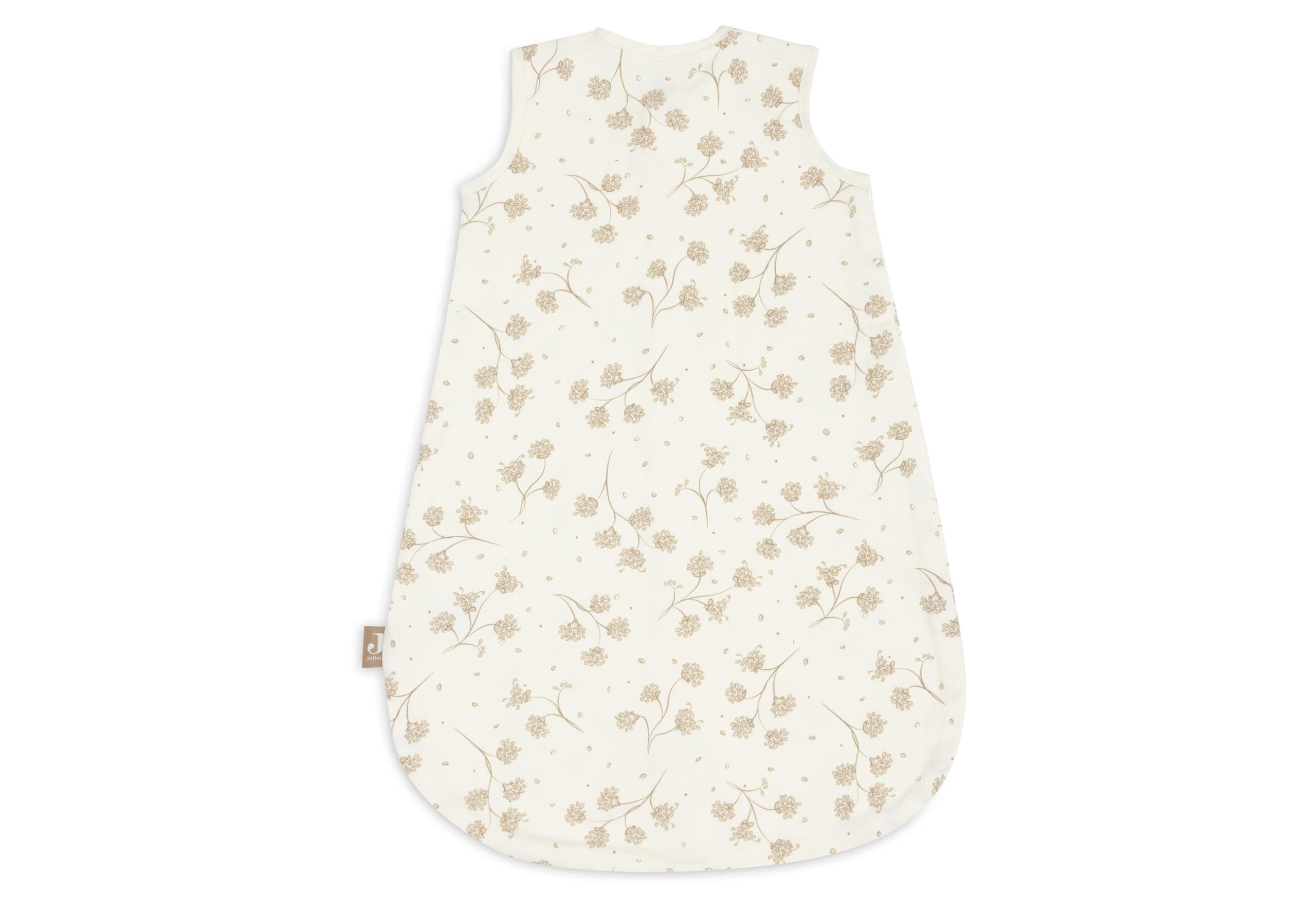 Jollein Jersey Newborn Sleeping Bag, 60cm, Leafy Dreams, 100% Cotton, 0.5 TOG, Summer Baby Sleeping Bag, With Zip - Image 2