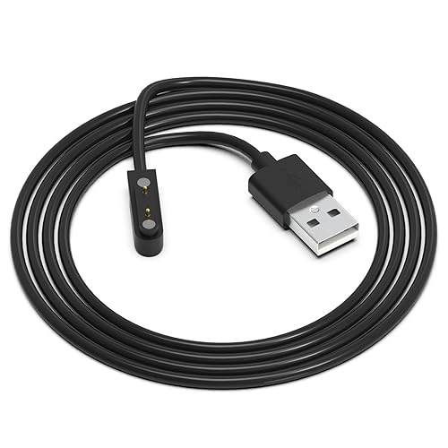 HOUTQPLE Cargador de reloj inteligente magnético de 2 pines para rastreador de fitness, cargador de reloj Da Fit, repuesto de cable de cargador de