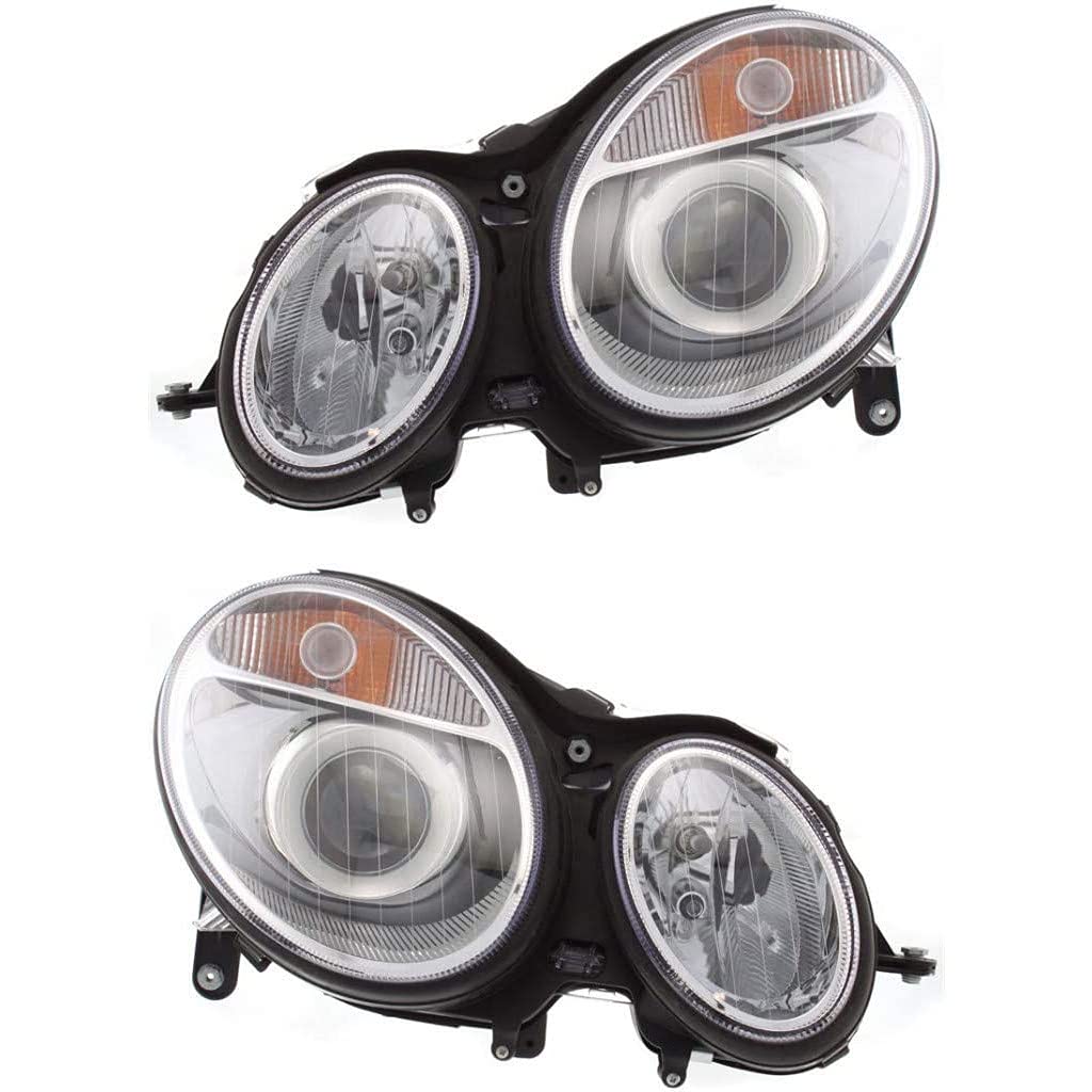 KarParts360 For 2003 2004 2005 2006 Mercedes-Benz E320 Pair Headlights Driver and Passenger Side MB2502108 MB2503108-For 211 820 03 61 211 820 04 61