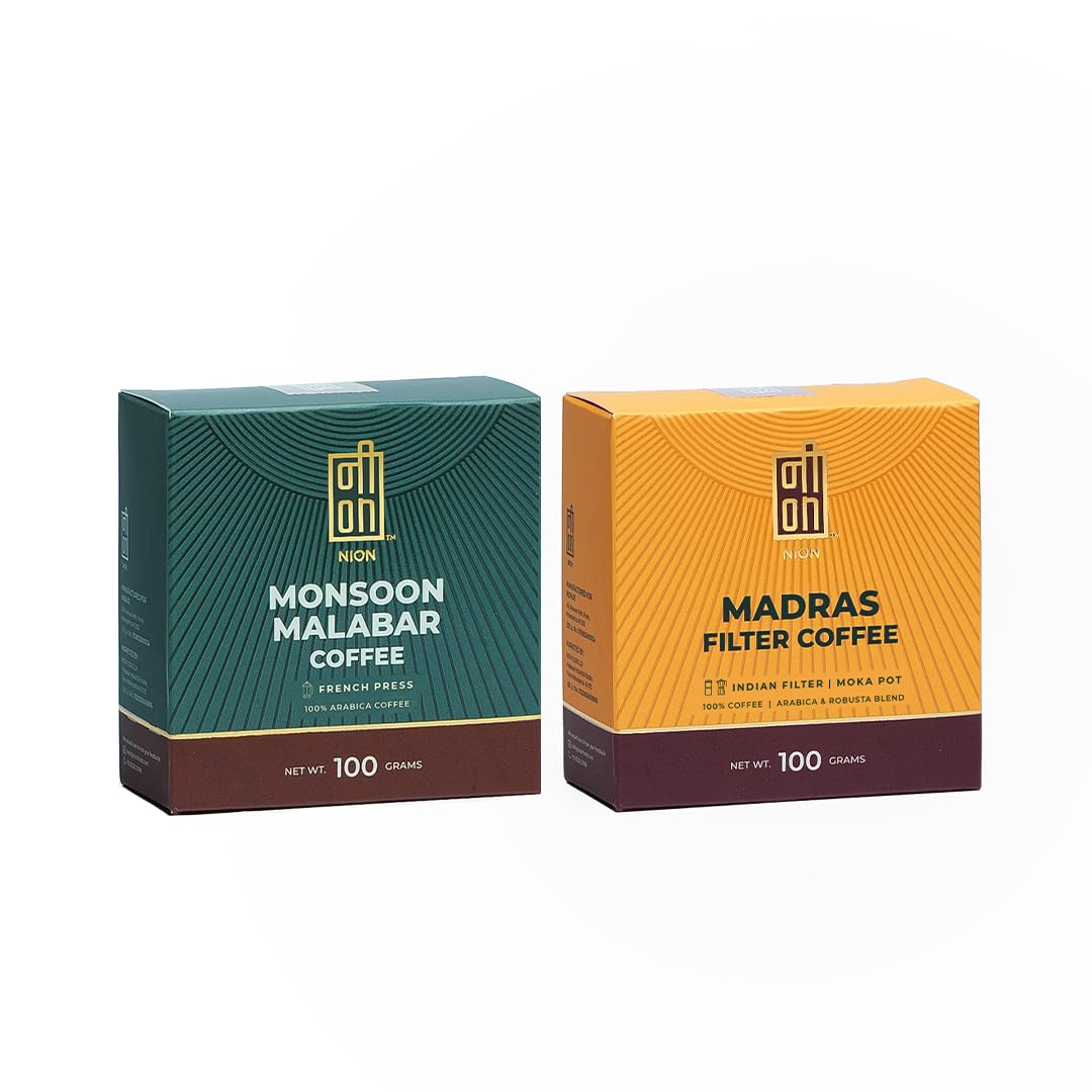 Nion Coffee Duo | Monsoon Malabar & Madras Filter | Set of 2 x 100gm | Combo Pack (B093ZZ65L1) Amazon Price History, Amazon Price Tracker