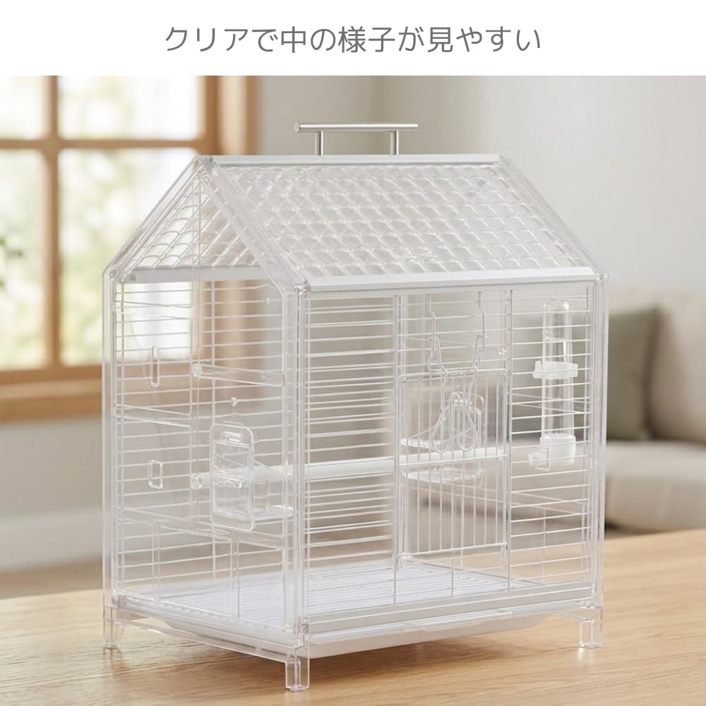 Amazon | アクリル 鳥かご 透明 クリアケージ 防寒 保温 飛び散り防止
