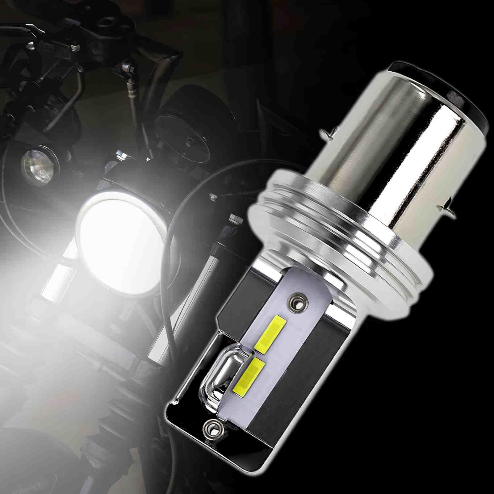 SageSunny BA20D LED Lampadina H6 Cross Board/Strade per moto e scooter motociclisti, 1500lm 6500k, lotto de1, garanzia 1 anni