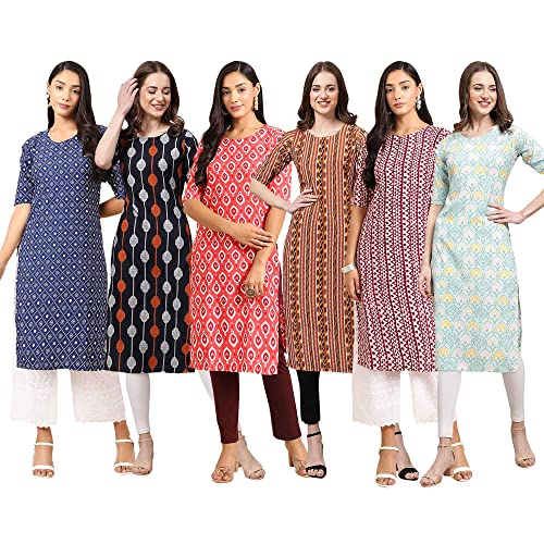 Image of Pinkmint Women's Crepe Digital Print Straight Kurta