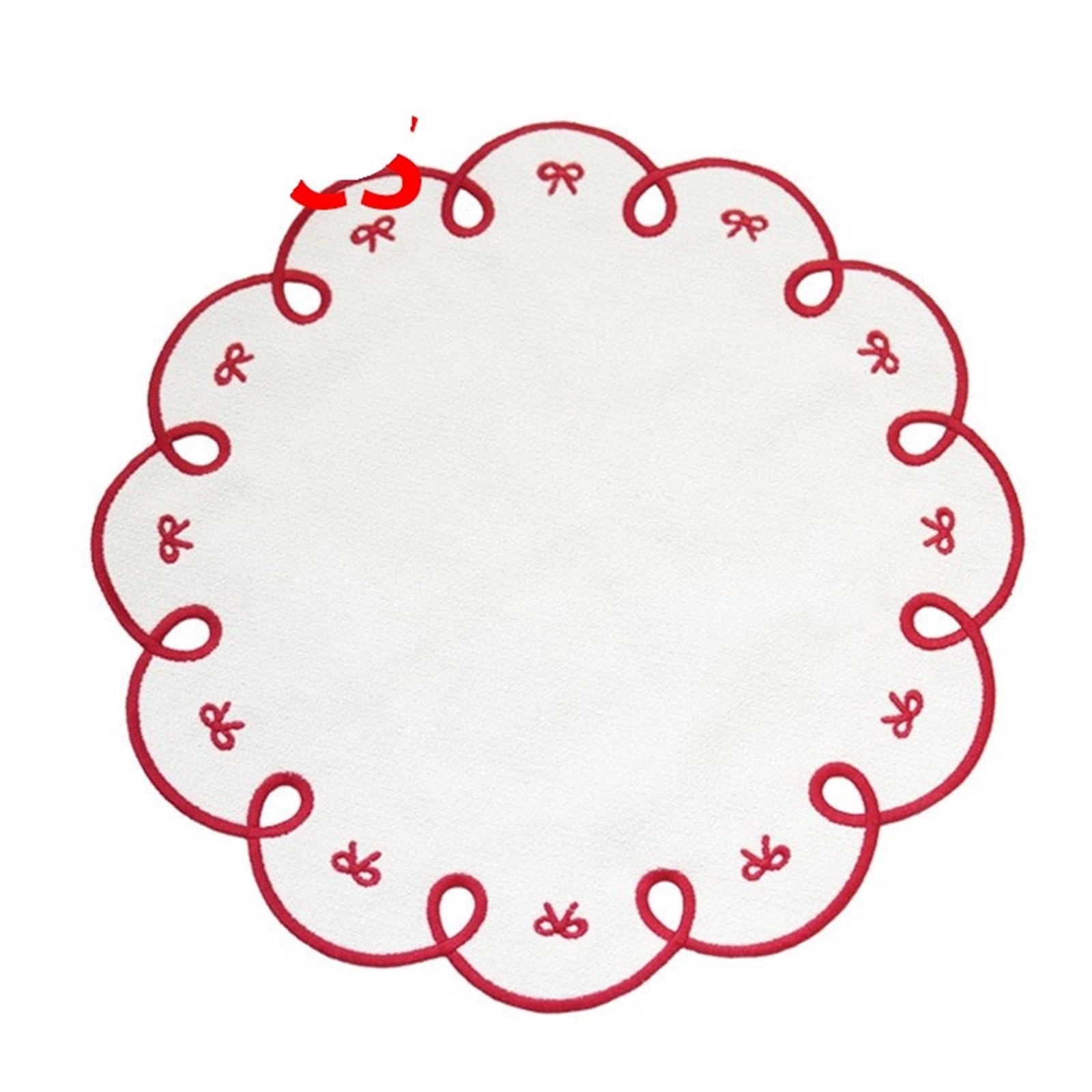 Place Mats for Table Embroidered Square Placemat Decoration Set, Insulated Washable Specialty(Wave 4pcs)