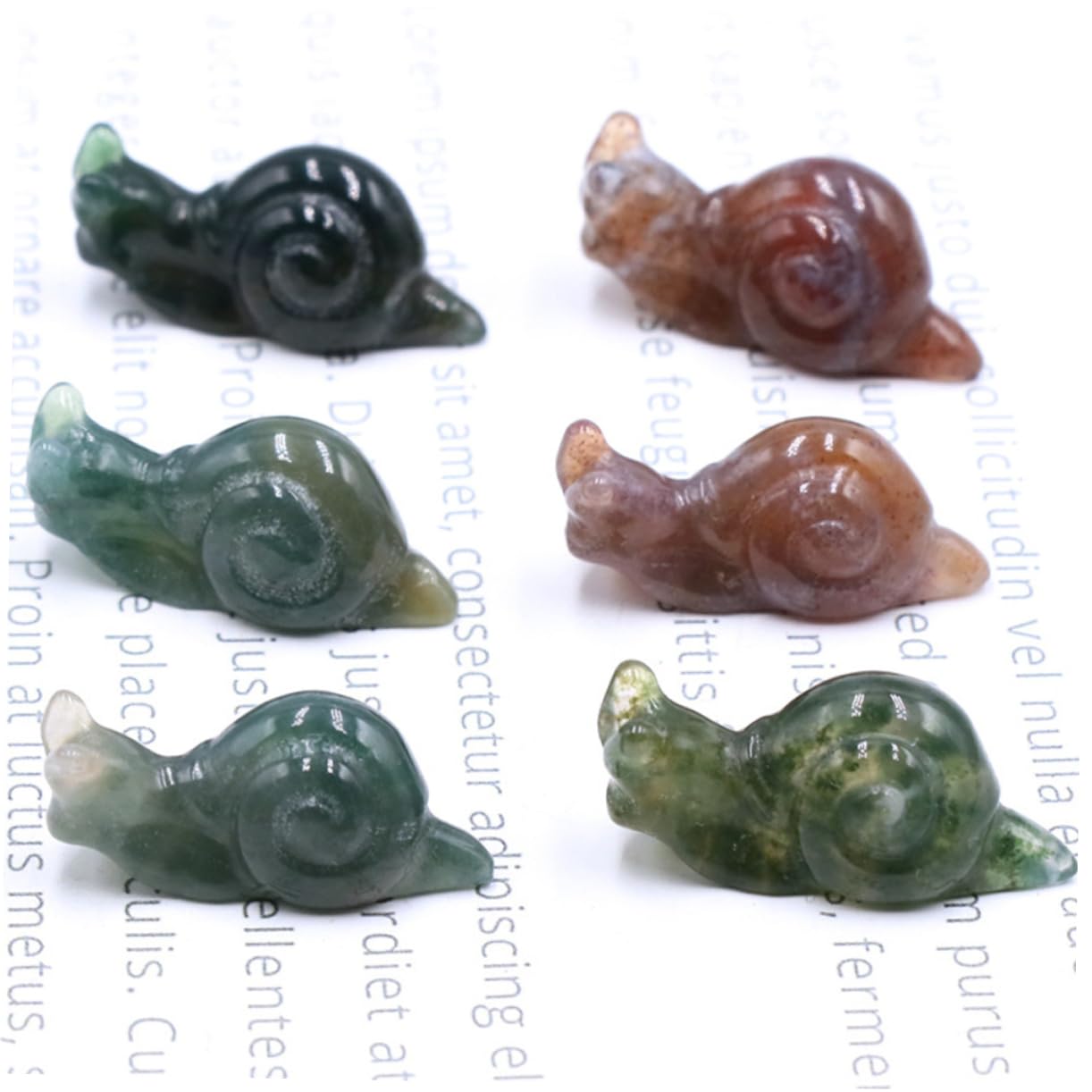 HANABASS 15stücke Teiliges Naturstein Schneckenform Deko Bunte Miniatur Schneckenfiguren Für Garten Und Zuhause Kreative Ornamente Für Innenräume Und Landschaftsgestaltung