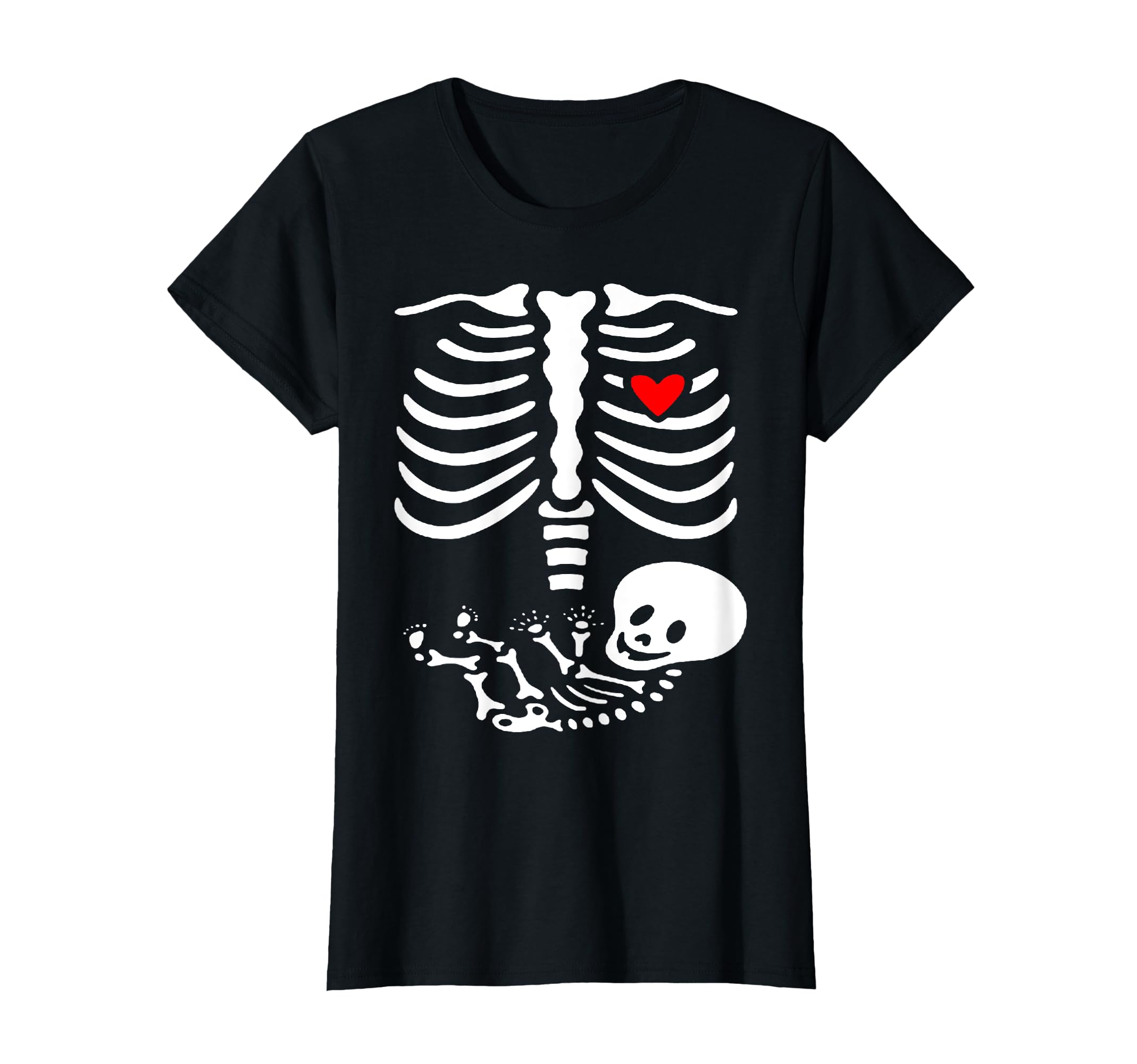Halloween Pregnancy Announcement Shirt Disfraz de esqueleto embarazada para Halloween Camiseta